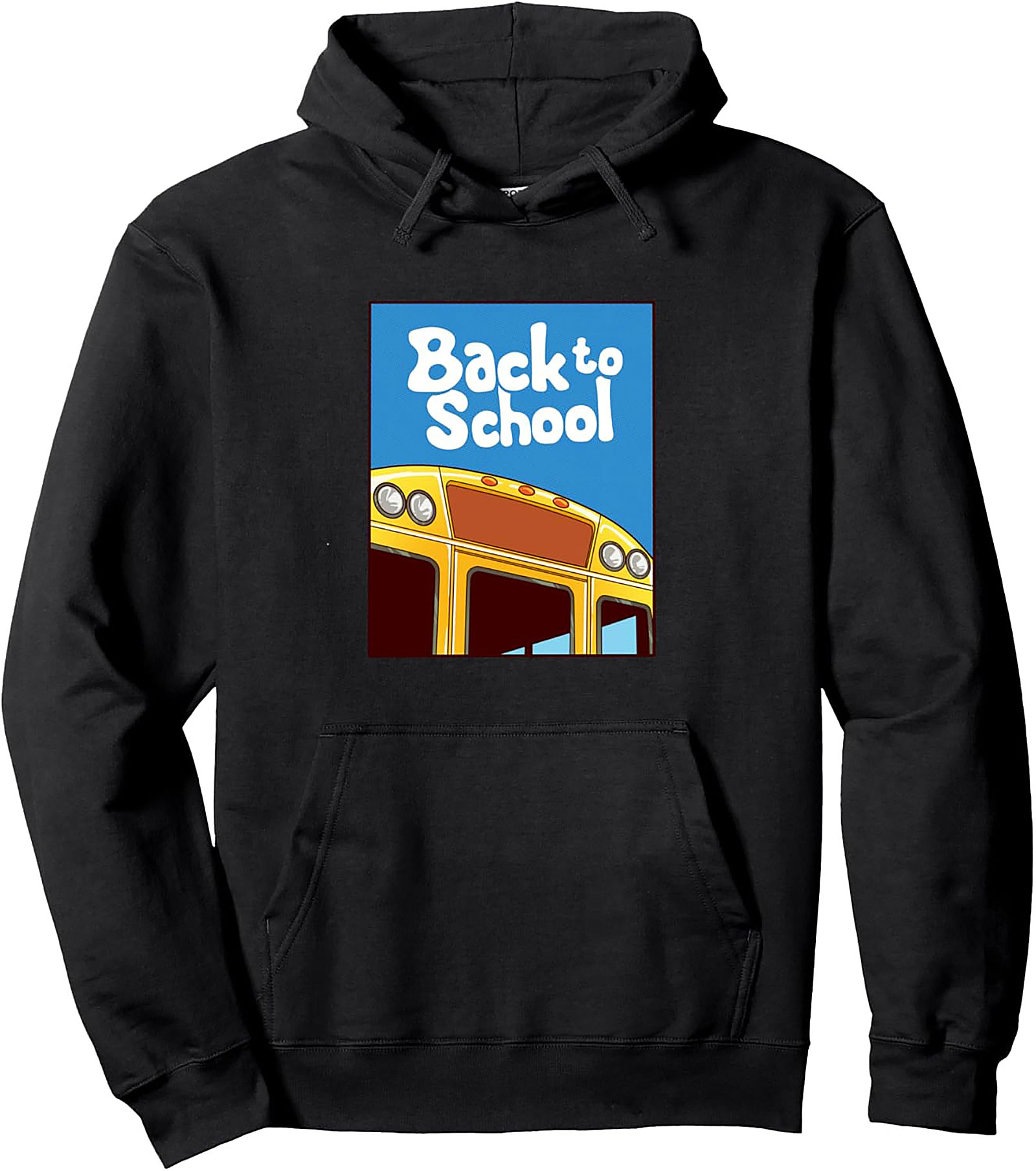 Back to School Bus Graphic Pullover Hoodie | Cozy Unisex Fit