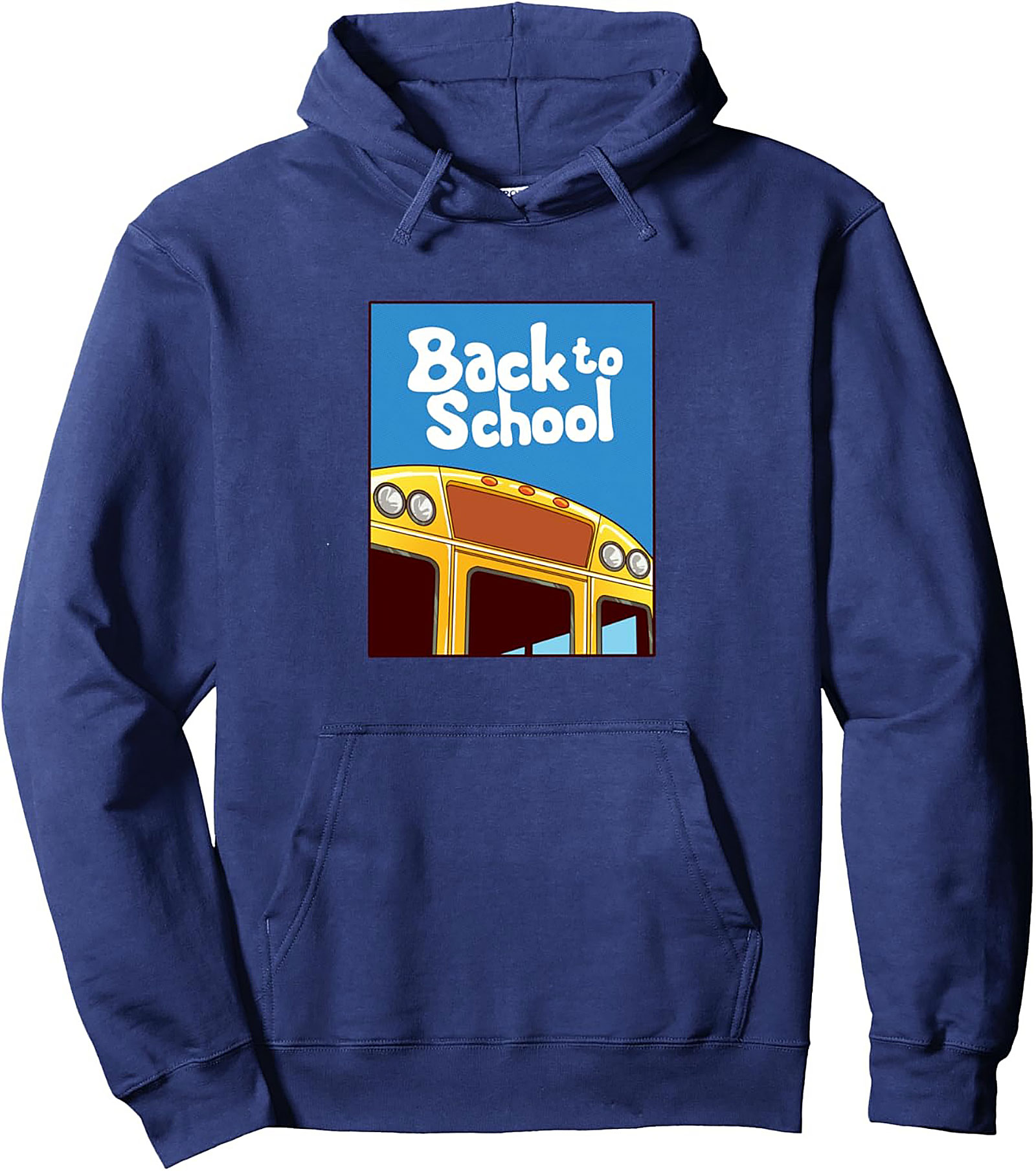 Back to School Bus Graphic Pullover Hoodie | Cozy Unisex Fit