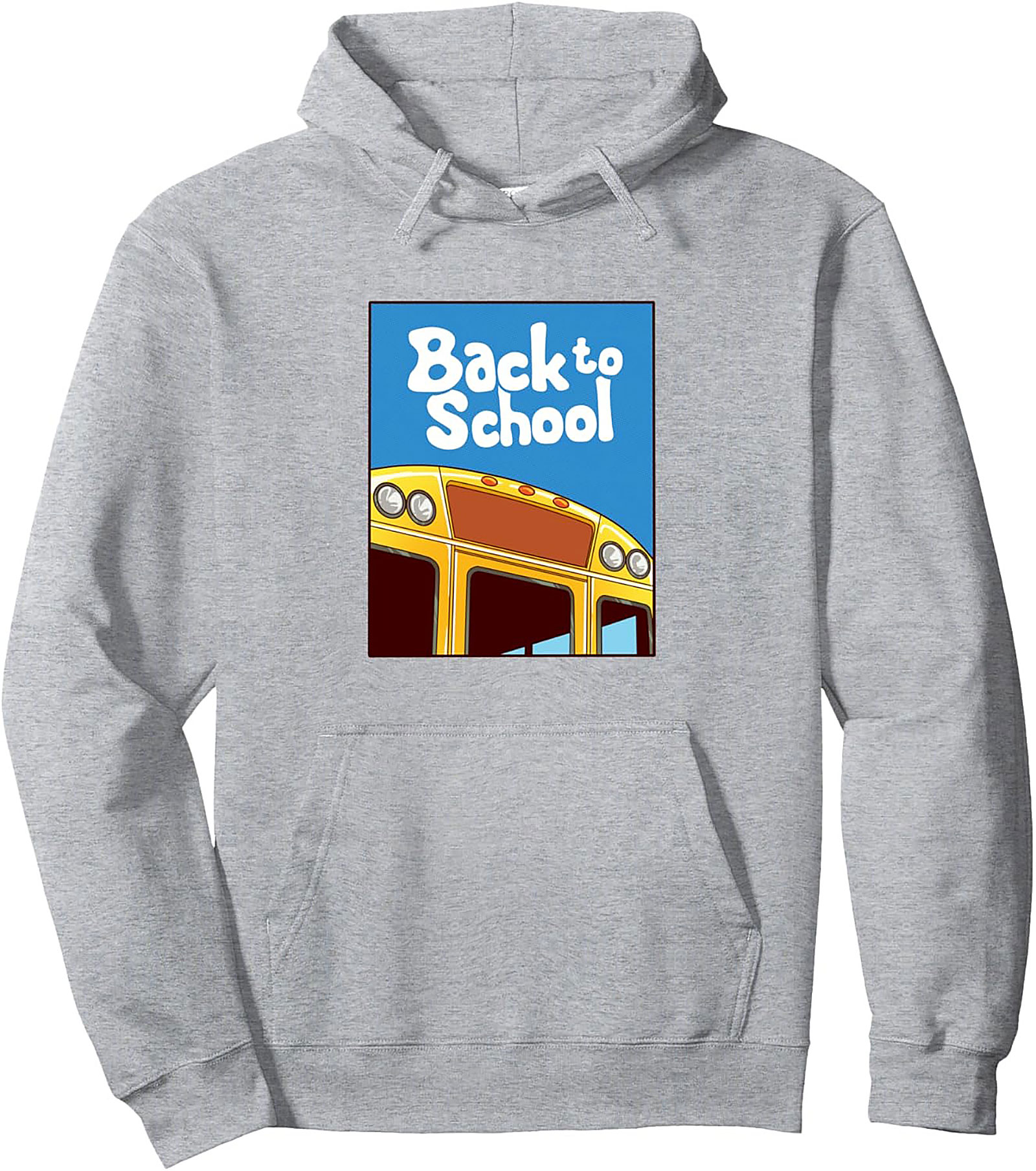 Back to School Bus Graphic Pullover Hoodie | Cozy Unisex Fit