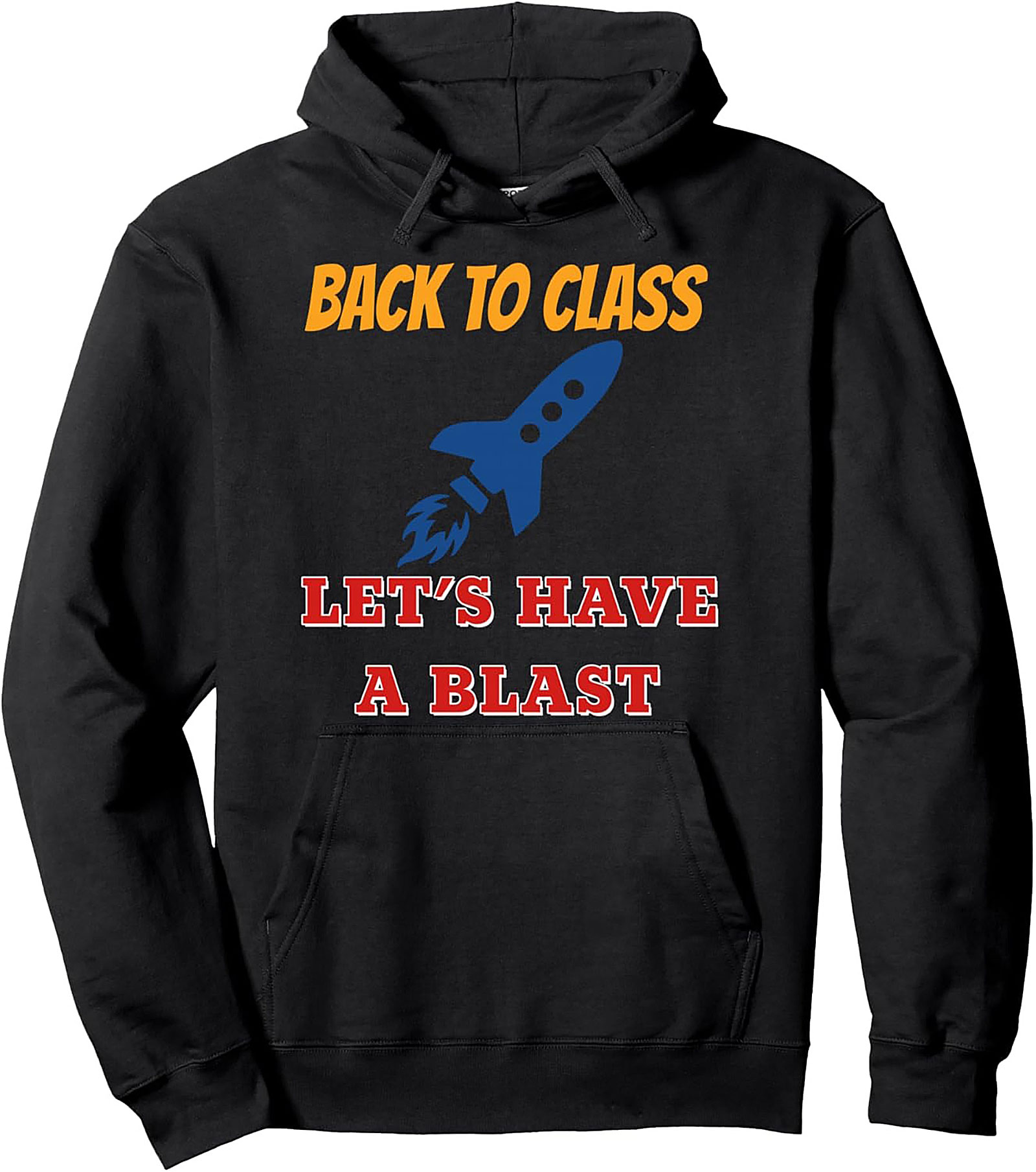 Back to Class Rocket Blast Graphic Hoodie | Fun Student Pullover