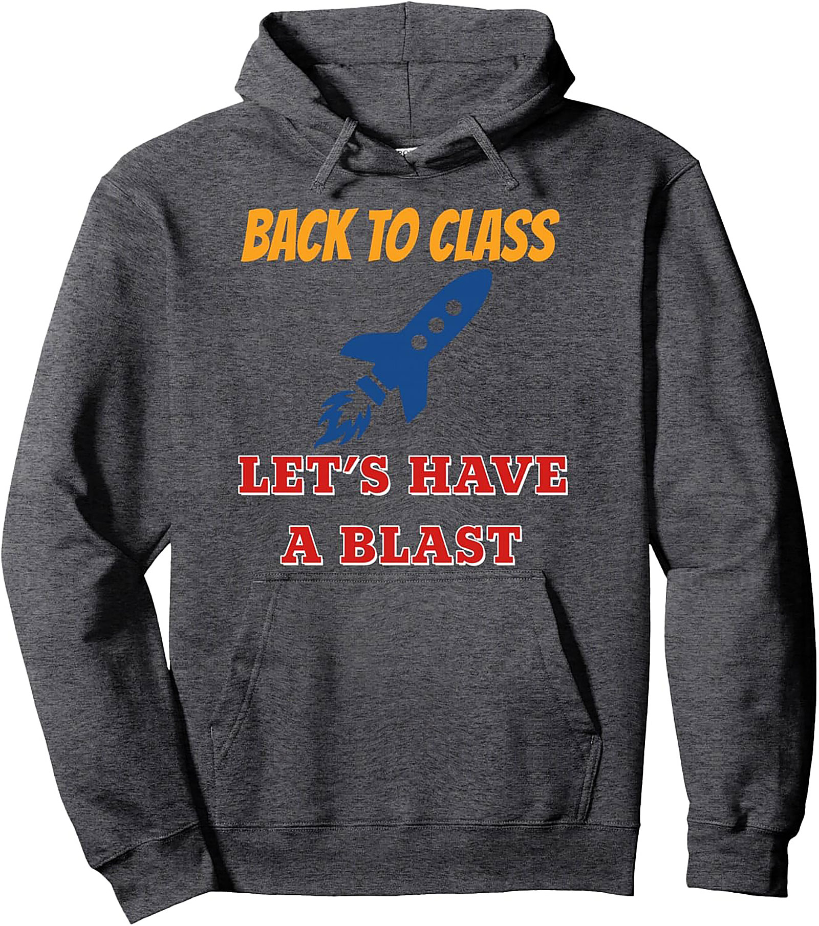 Back to Class Rocket Blast Graphic Hoodie | Fun Student Pullover