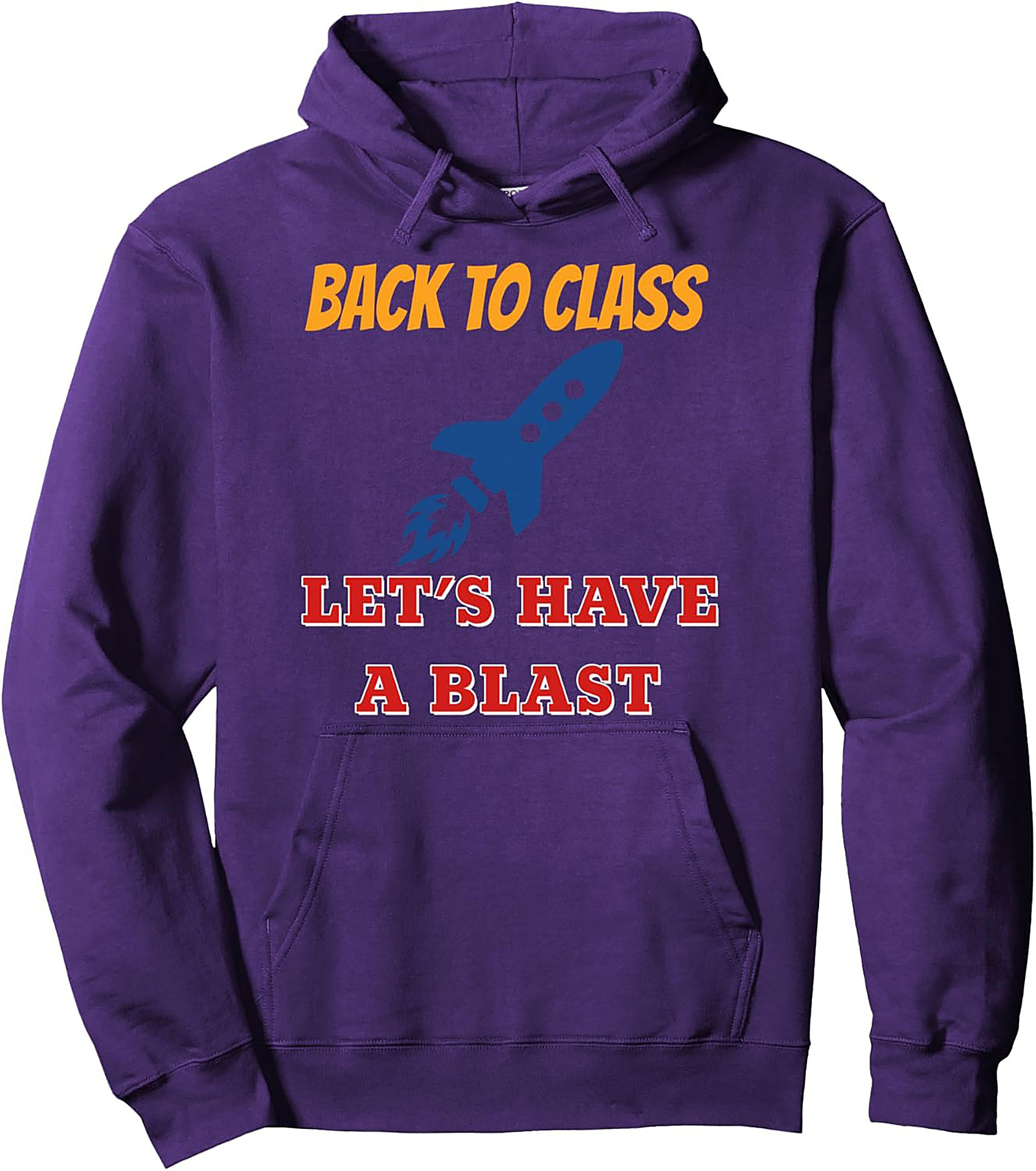Back to Class Rocket Blast Graphic Hoodie | Fun Student Pullover