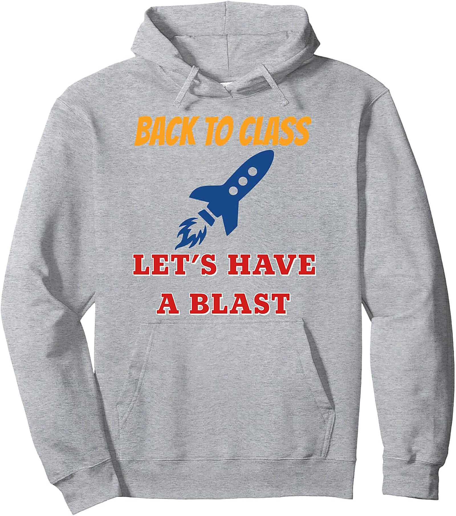 Back to Class Rocket Blast Graphic Hoodie | Fun Student Pullover