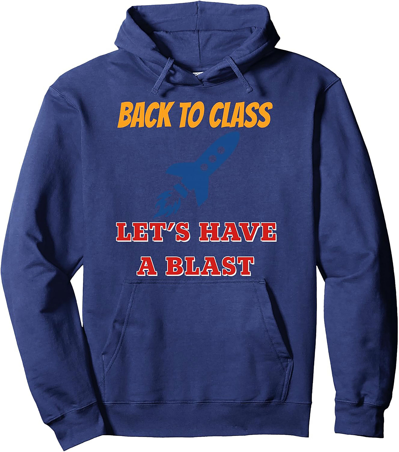 Back to Class Rocket Blast Graphic Hoodie | Fun Student Pullover