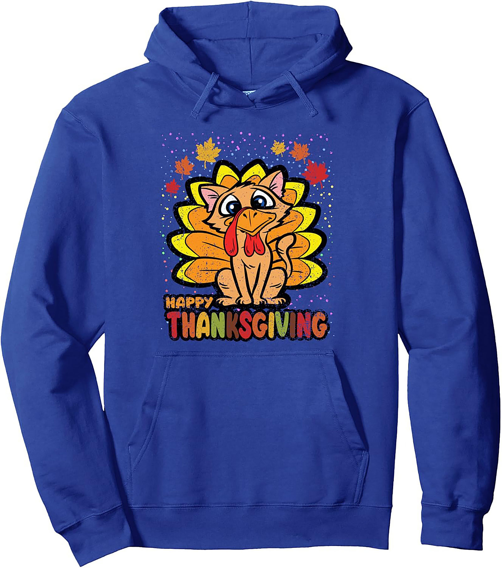 Funny Thanksgiving Cat Pullover Hoodie | Cozy Gift Idea