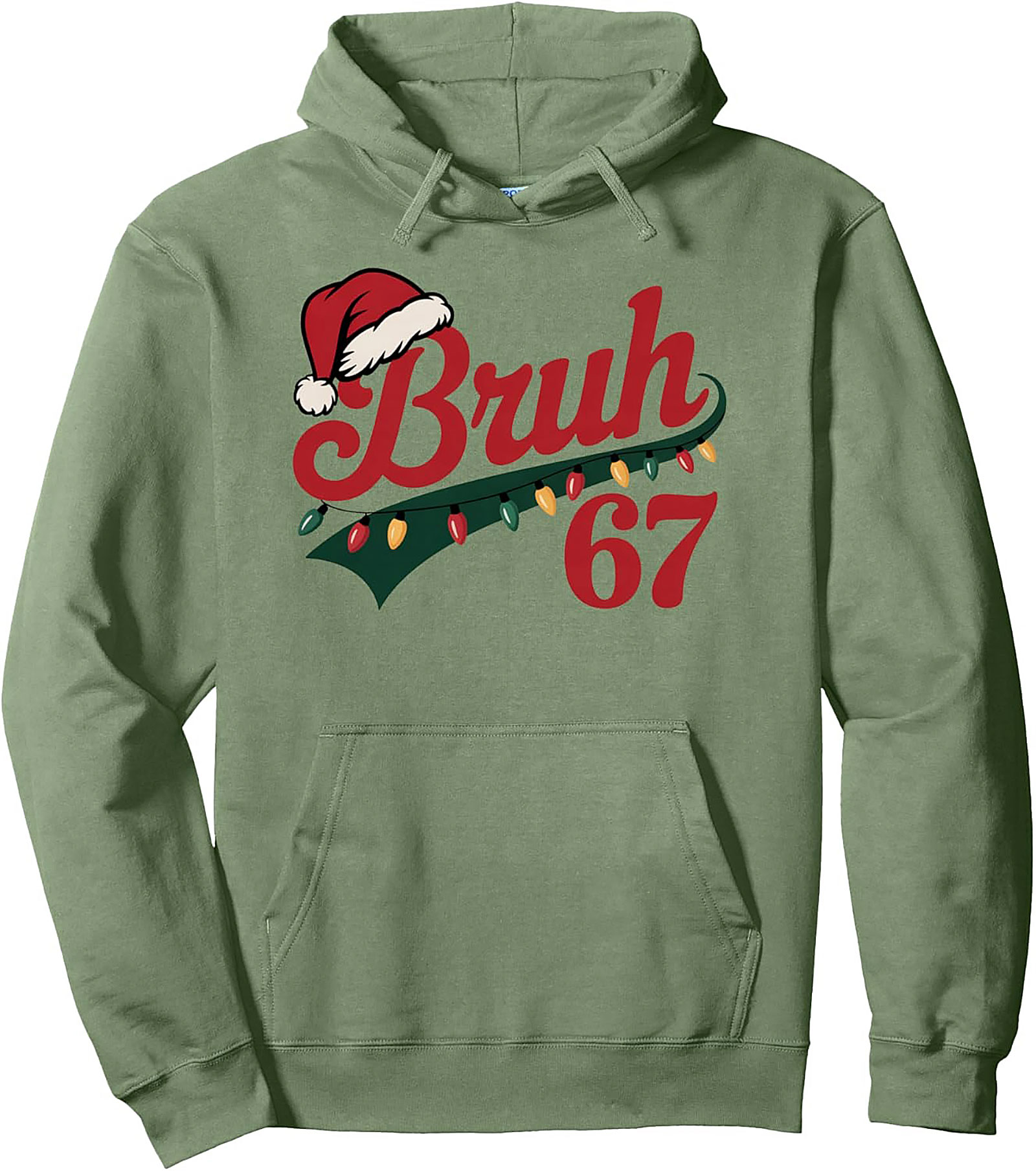 Bruh 67 Funny Christmas Pullover Hoodie