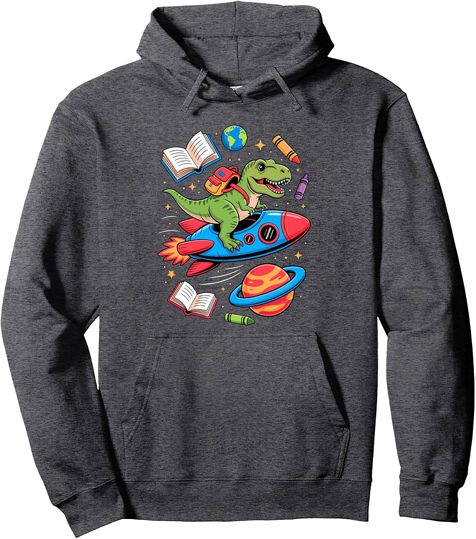 T-Rex Astronaut Back to School Graphic Hoodie