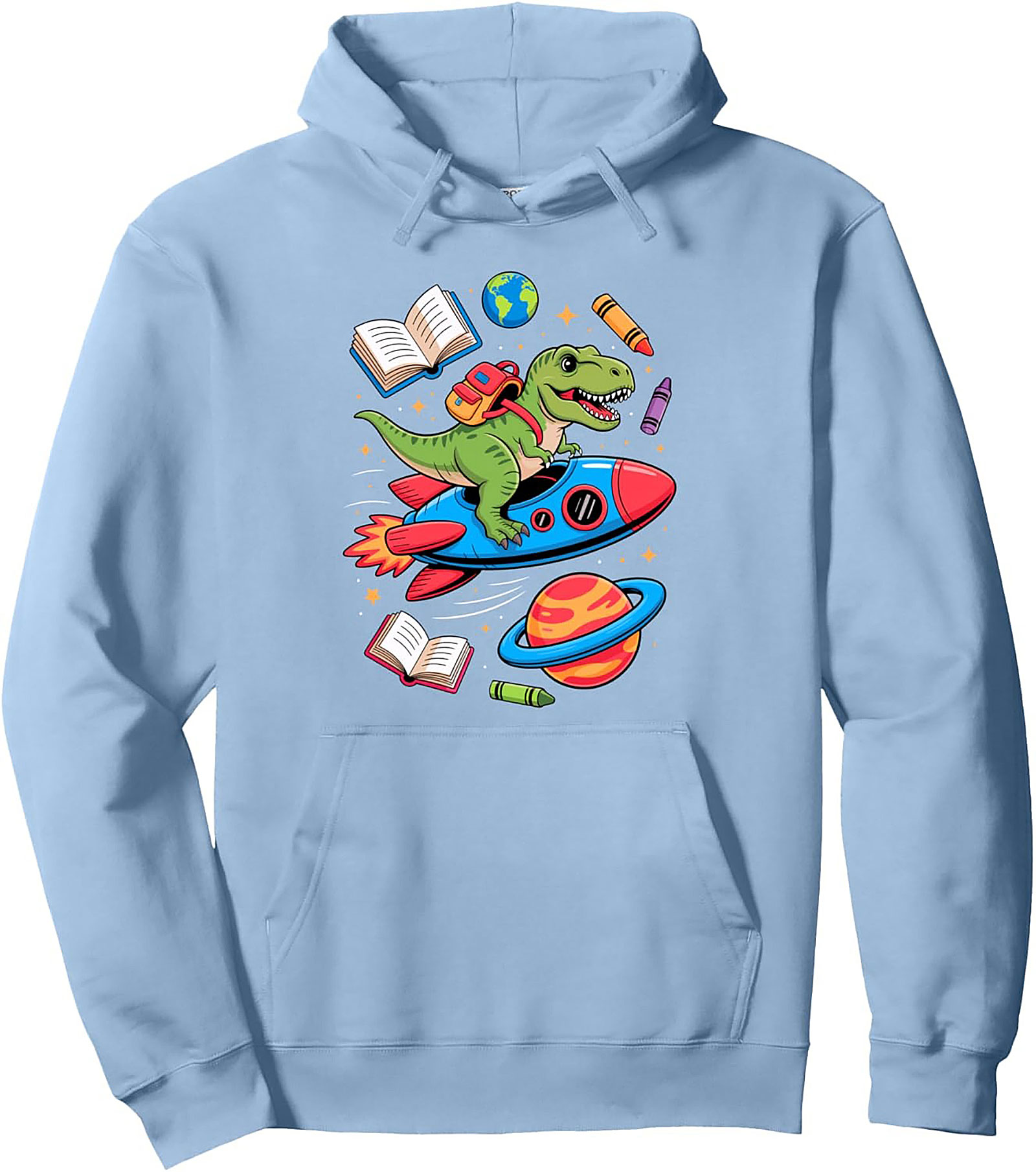 T-Rex Astronaut Back to School Graphic Hoodie