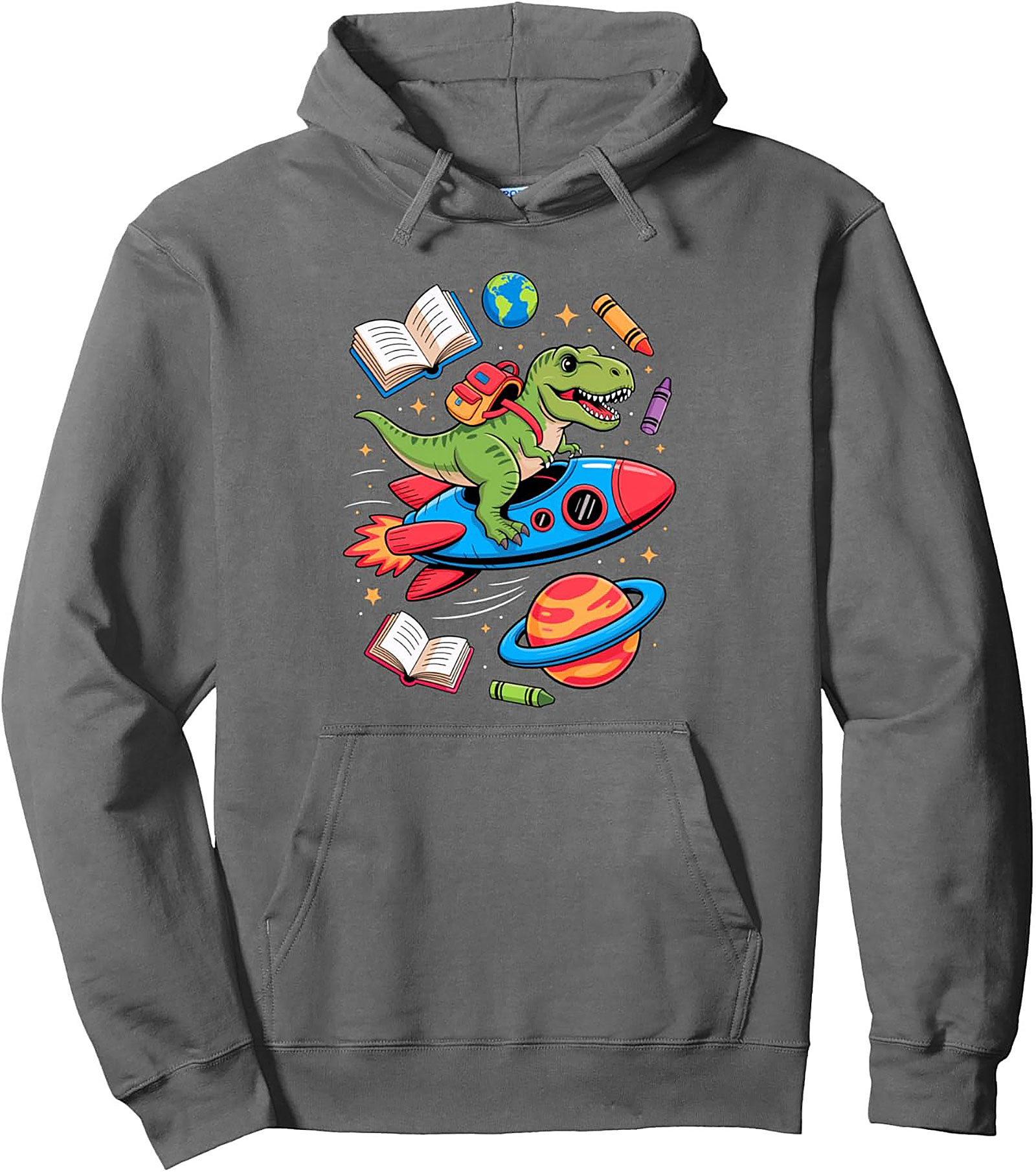 T-Rex Astronaut Back to School Graphic Hoodie