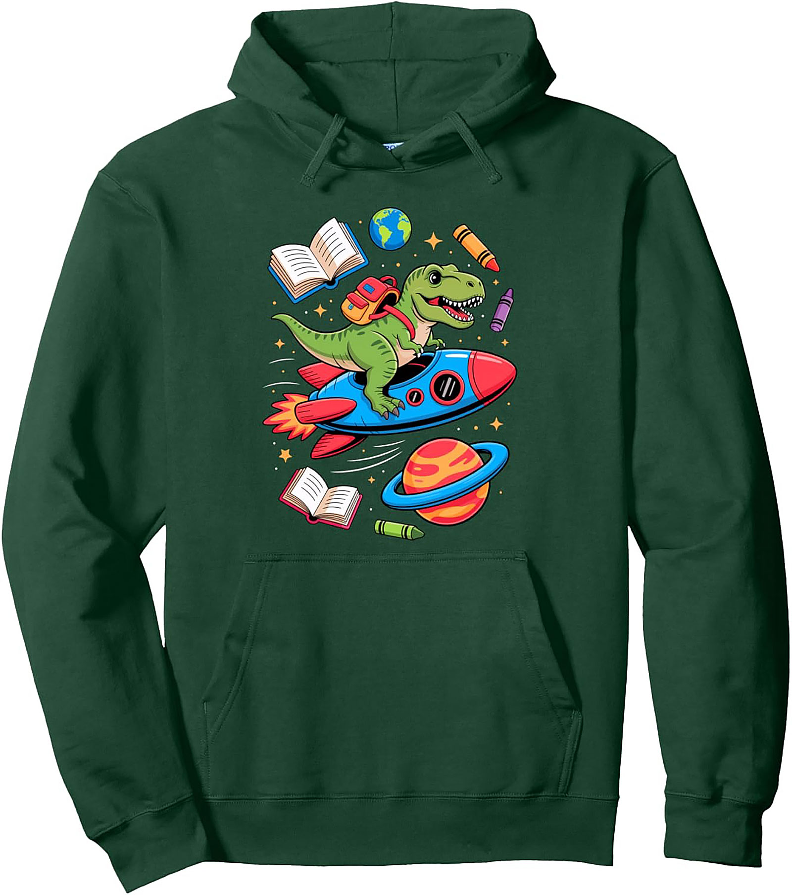 T-Rex Astronaut Back to School Graphic Hoodie