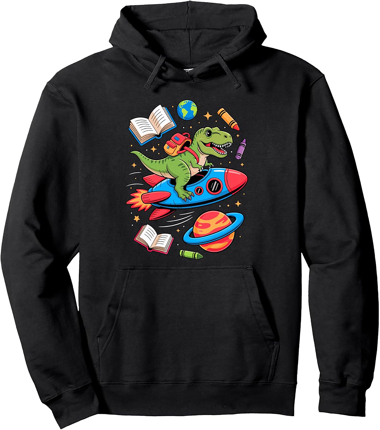 T-Rex Astronaut Back to School Graphic Hoodie
