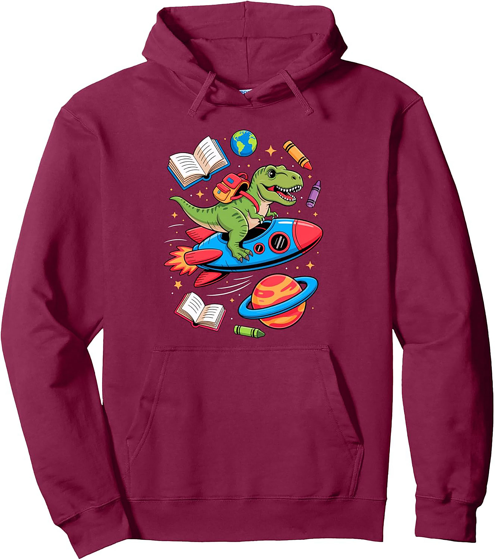 T-Rex Astronaut Back to School Graphic Hoodie