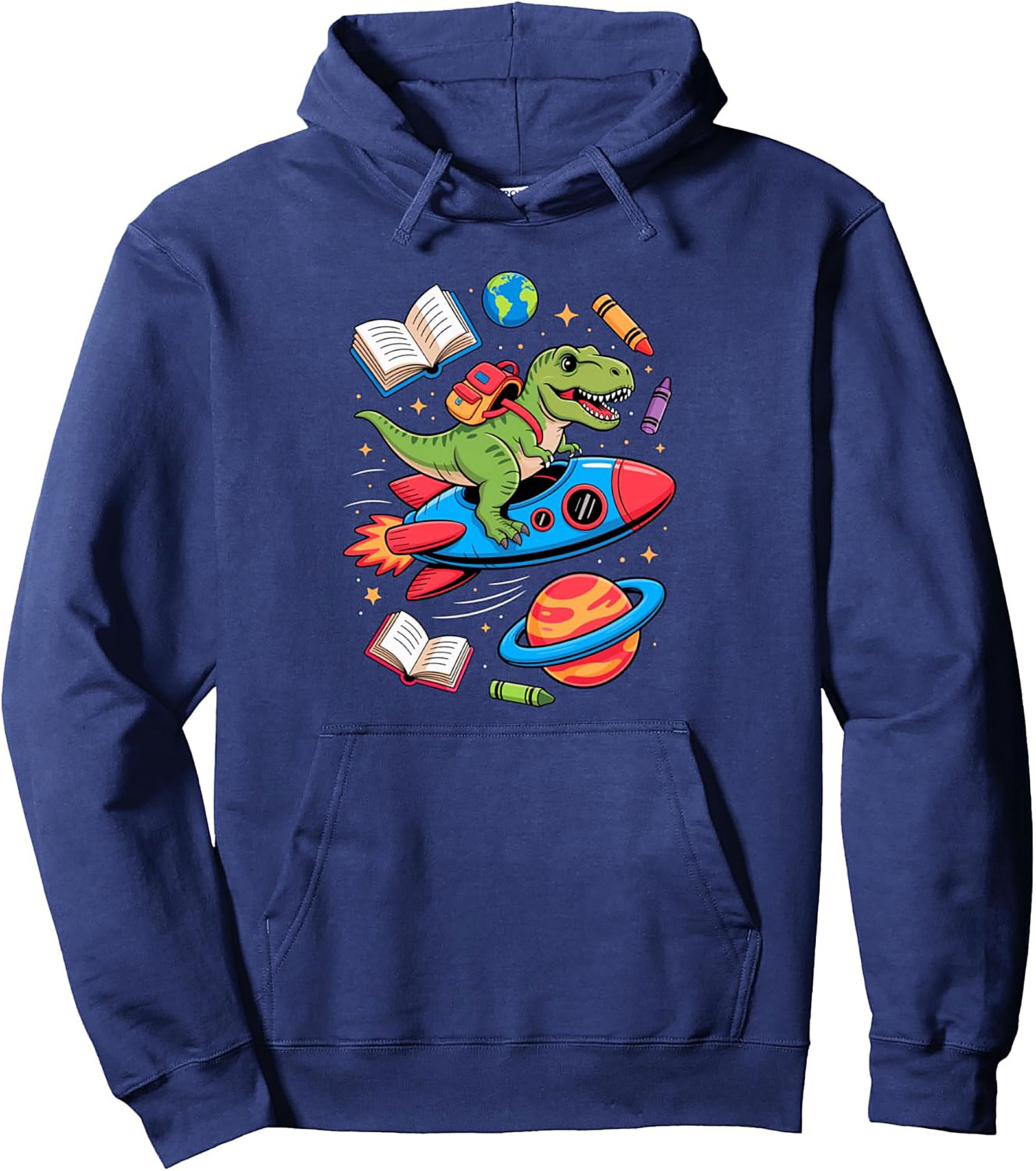 T-Rex Astronaut Back to School Graphic Hoodie