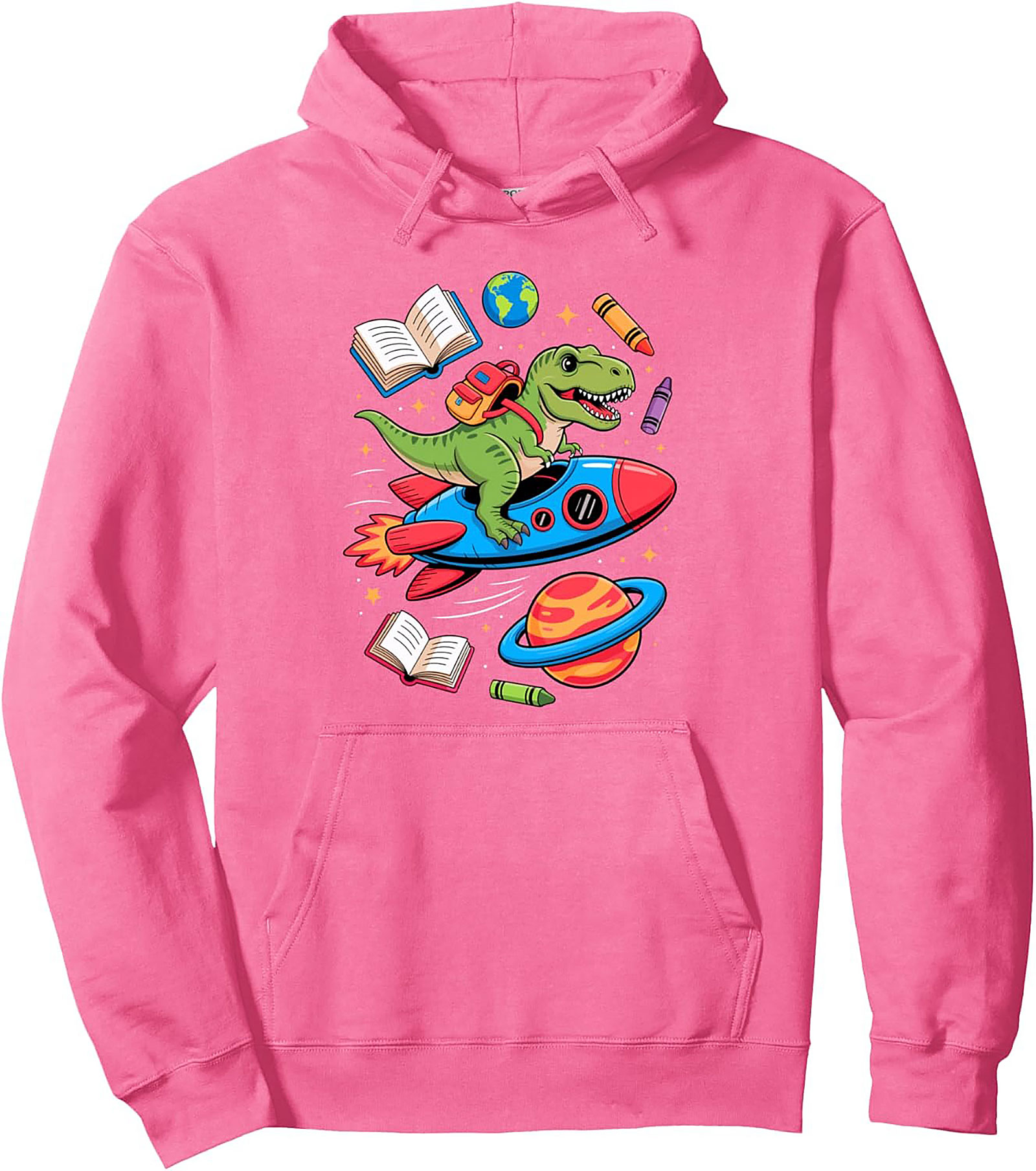 T-Rex Astronaut Back to School Graphic Hoodie