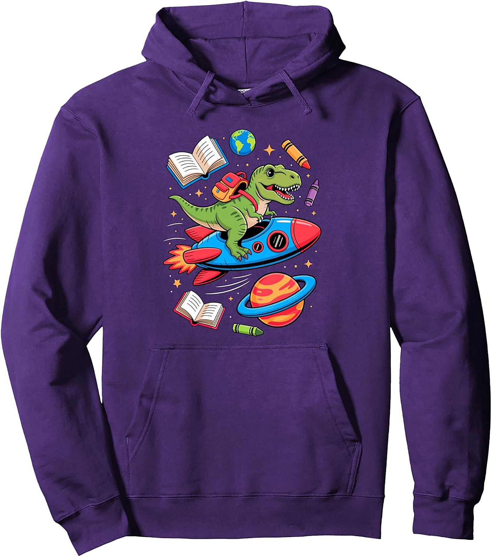 T-Rex Astronaut Back to School Graphic Hoodie