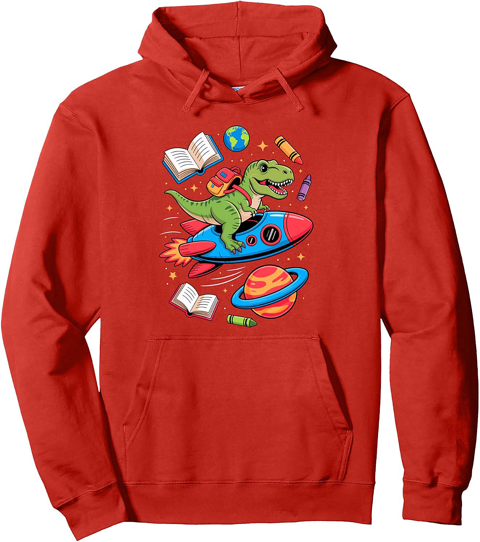 T-Rex Astronaut Back to School Graphic Hoodie