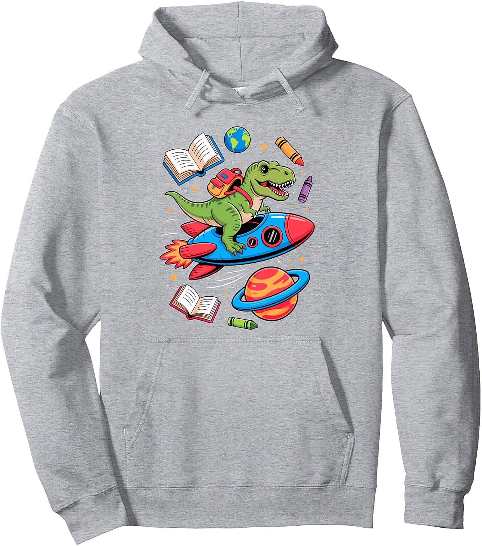 T-Rex Astronaut Back to School Graphic Hoodie