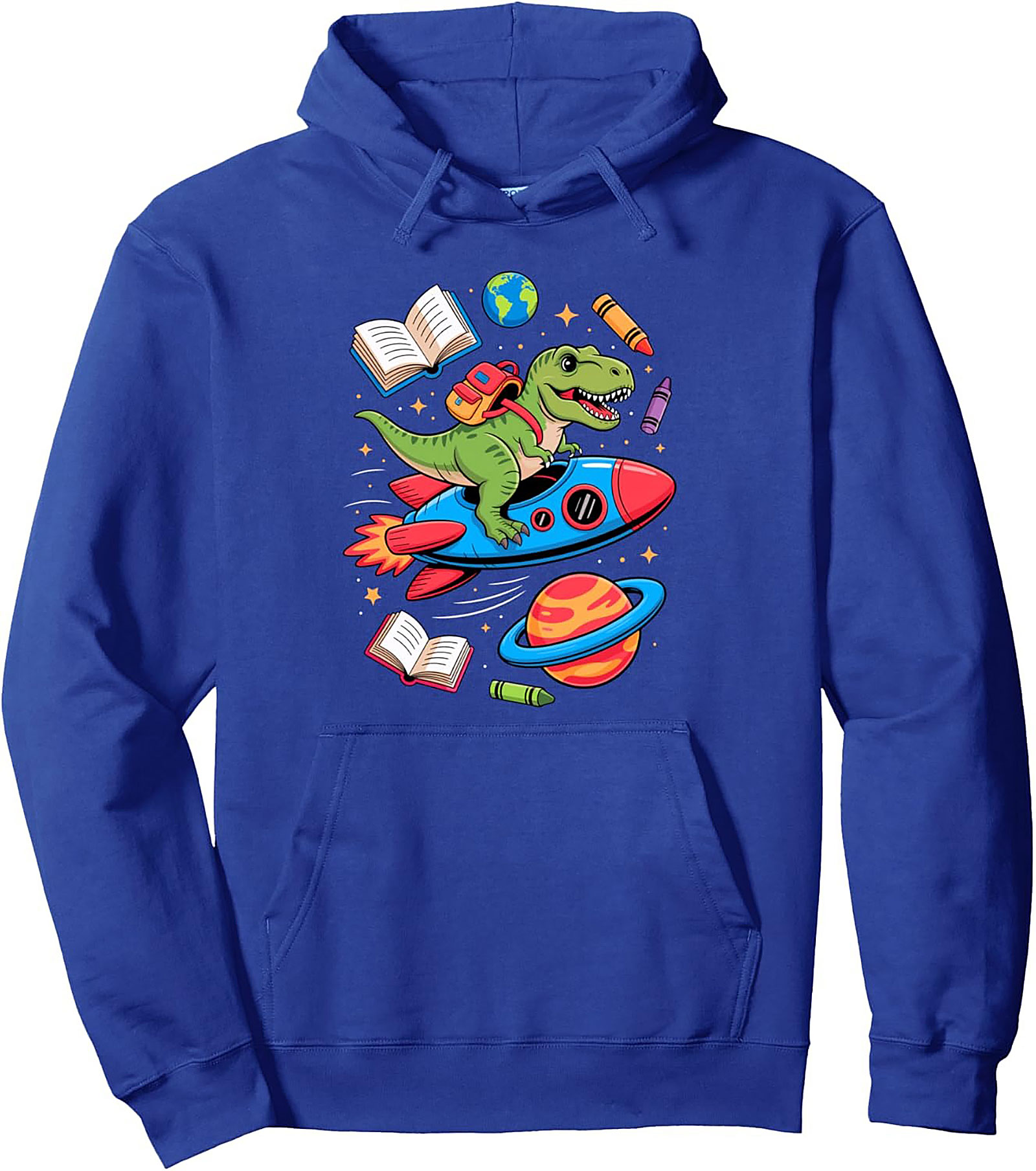 T-Rex Astronaut Back to School Graphic Hoodie