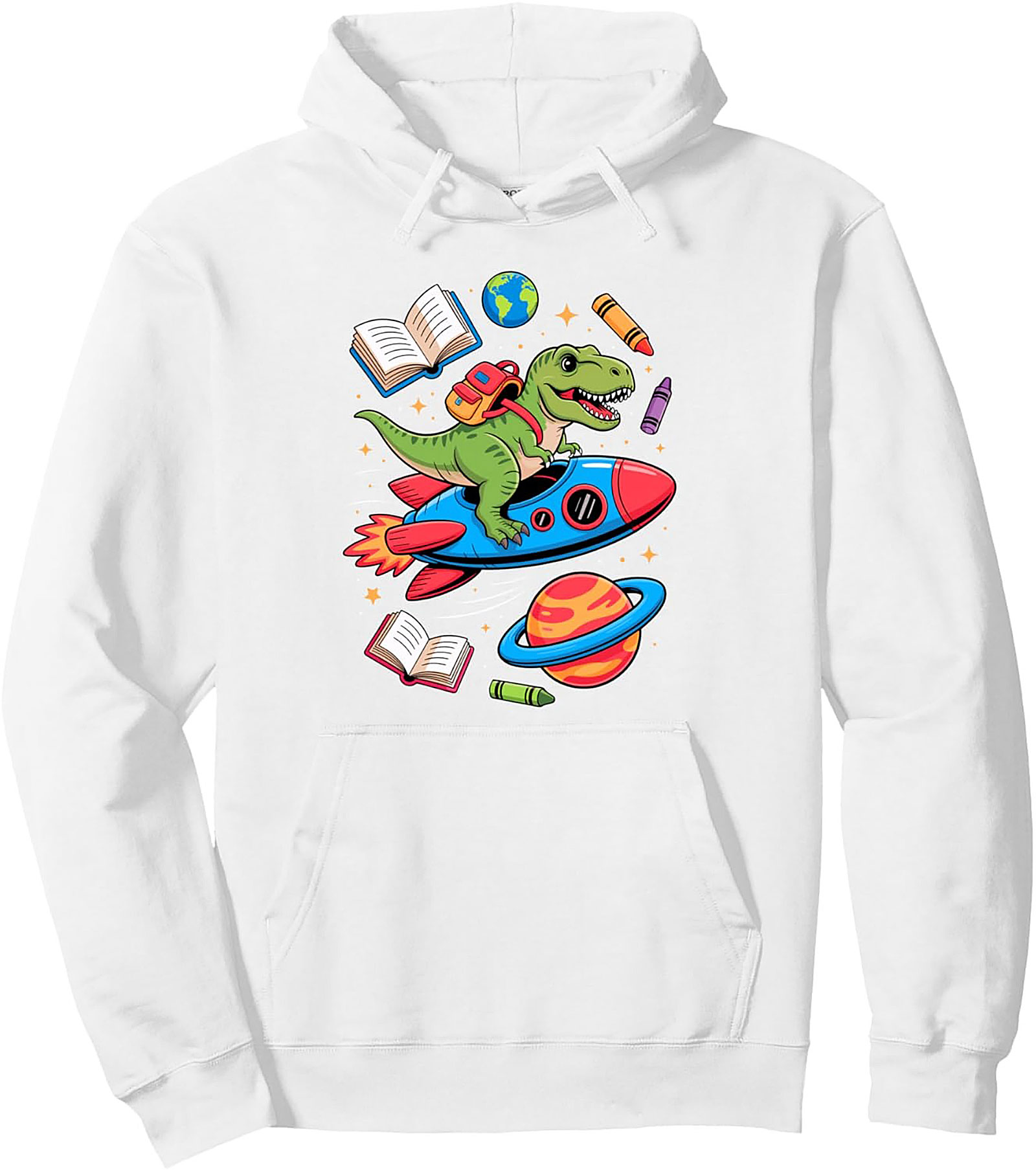 T-Rex Astronaut Back to School Graphic Hoodie