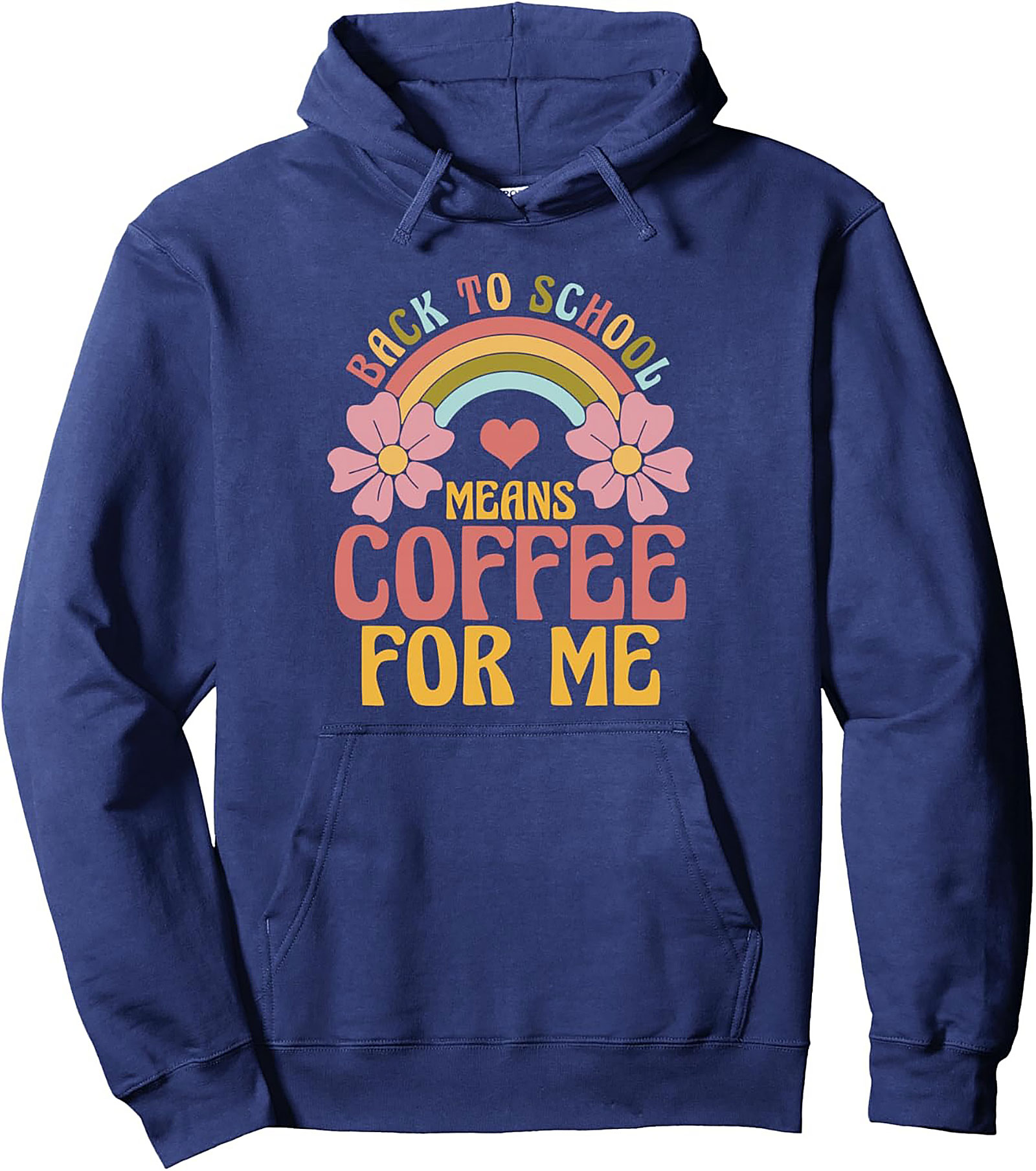 Back to School Coffee Graphic Hoodie | Retro Teacher Pullover