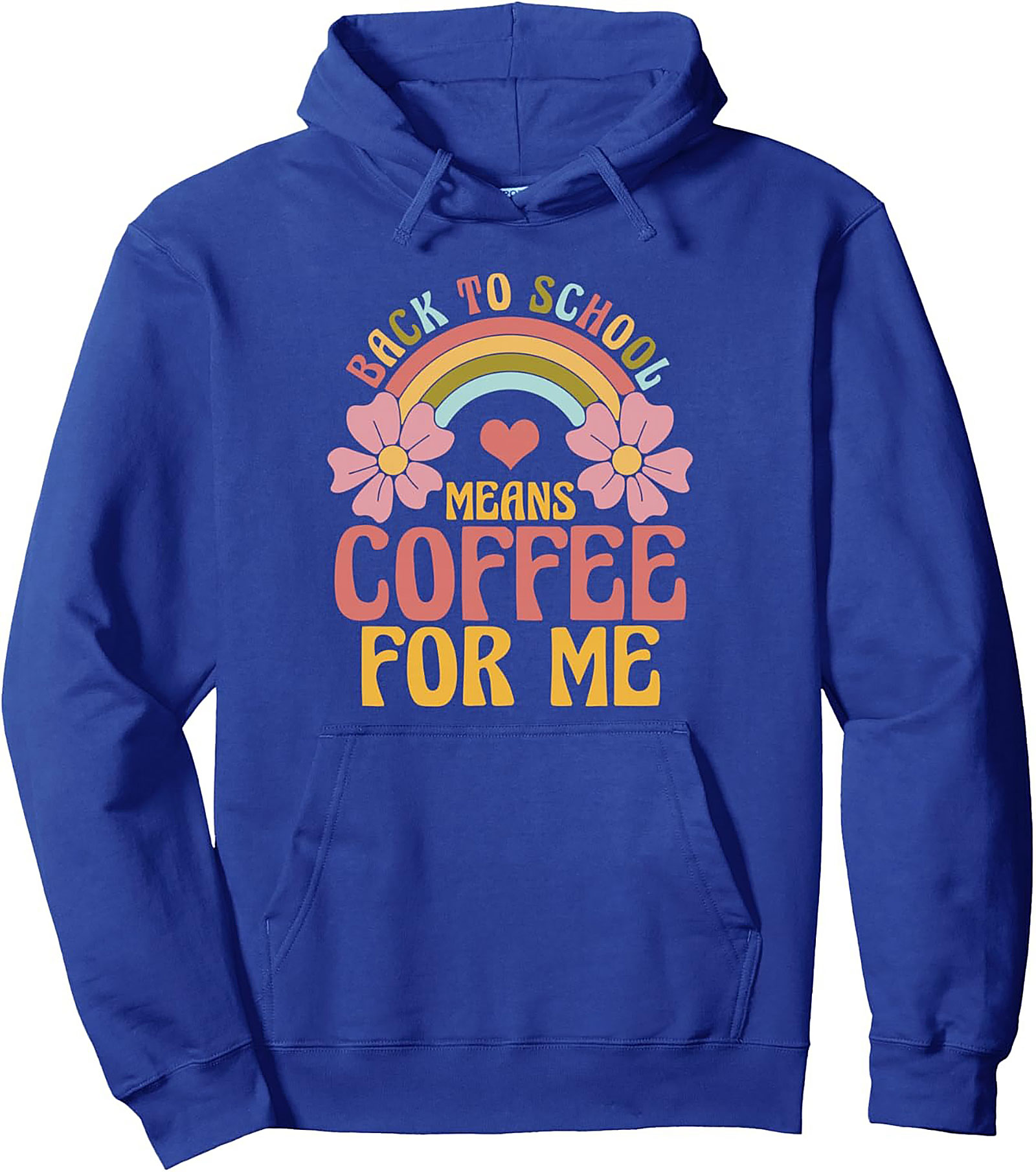 Back to School Coffee Graphic Hoodie | Retro Teacher Pullover