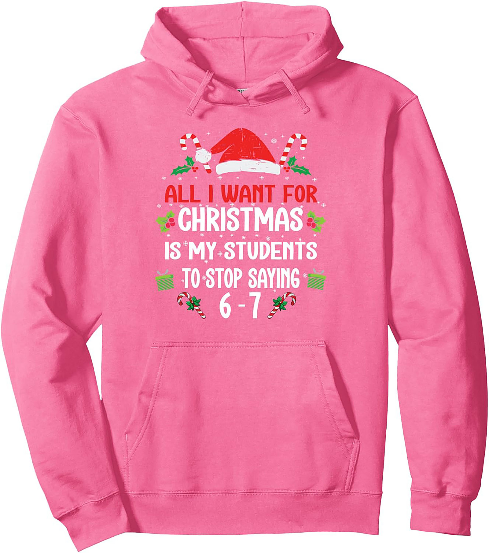 Funny Teacher Christmas Pullover Hoodie