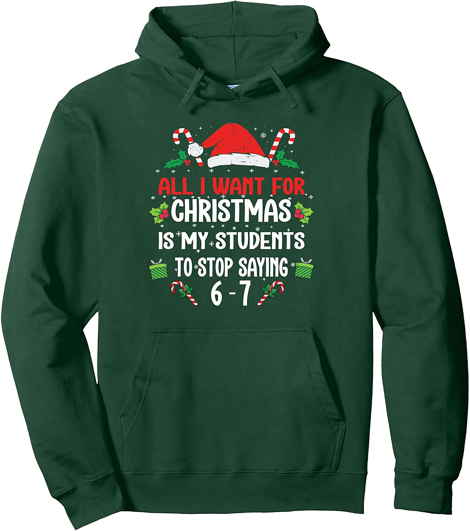 Funny Teacher Christmas Pullover Hoodie