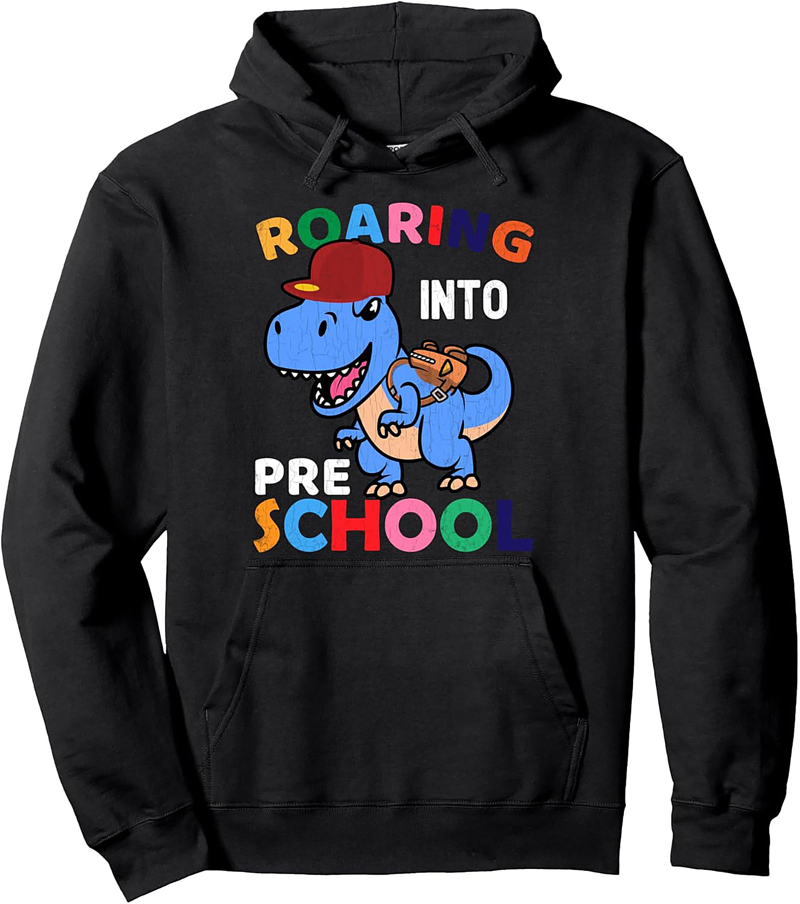 Roaring Into Preschool Dinosaur Graphic Hoodie | Back to School Pullover