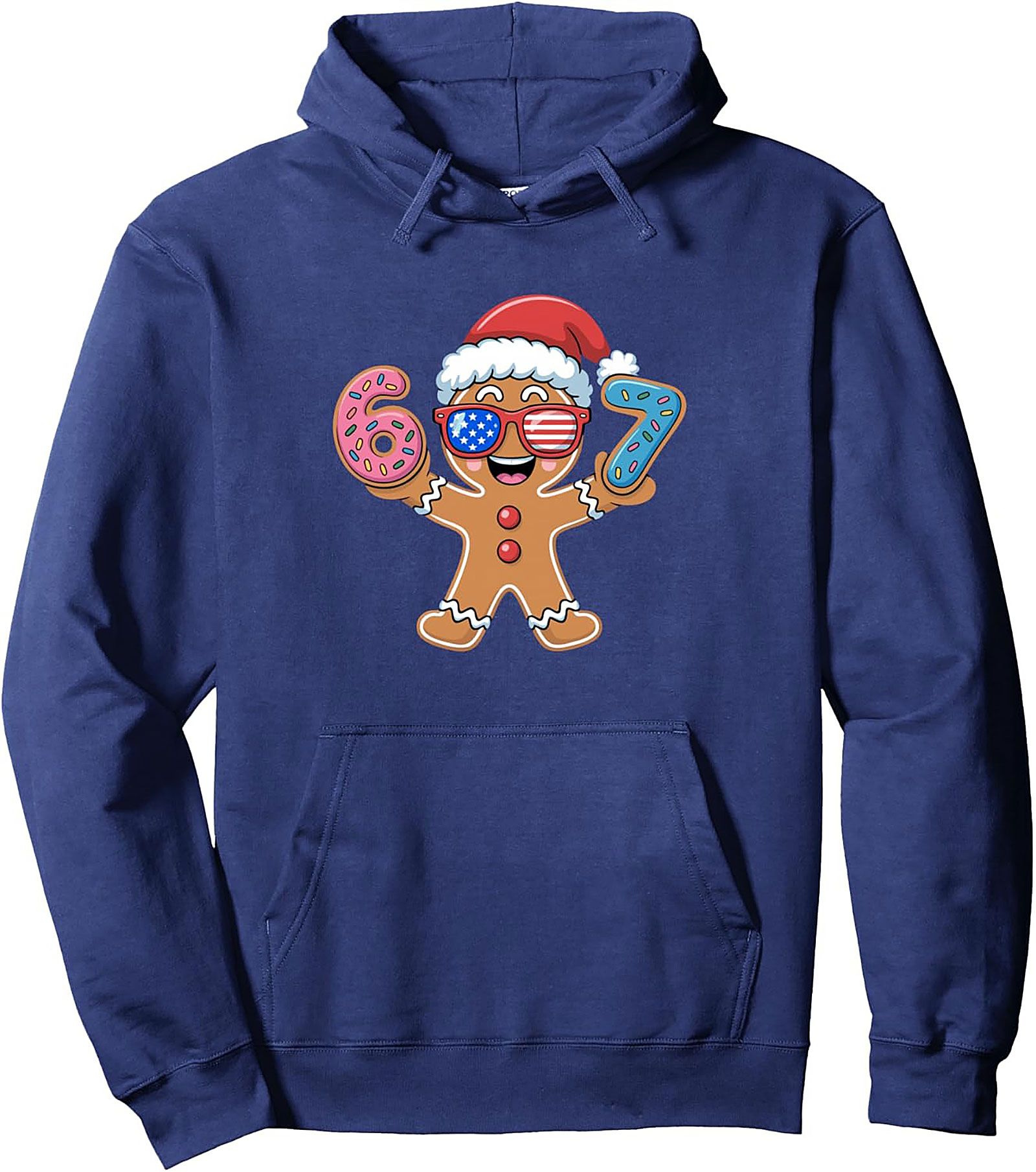 Gingerbread Man Christmas Birthday Pullover Hoodie
