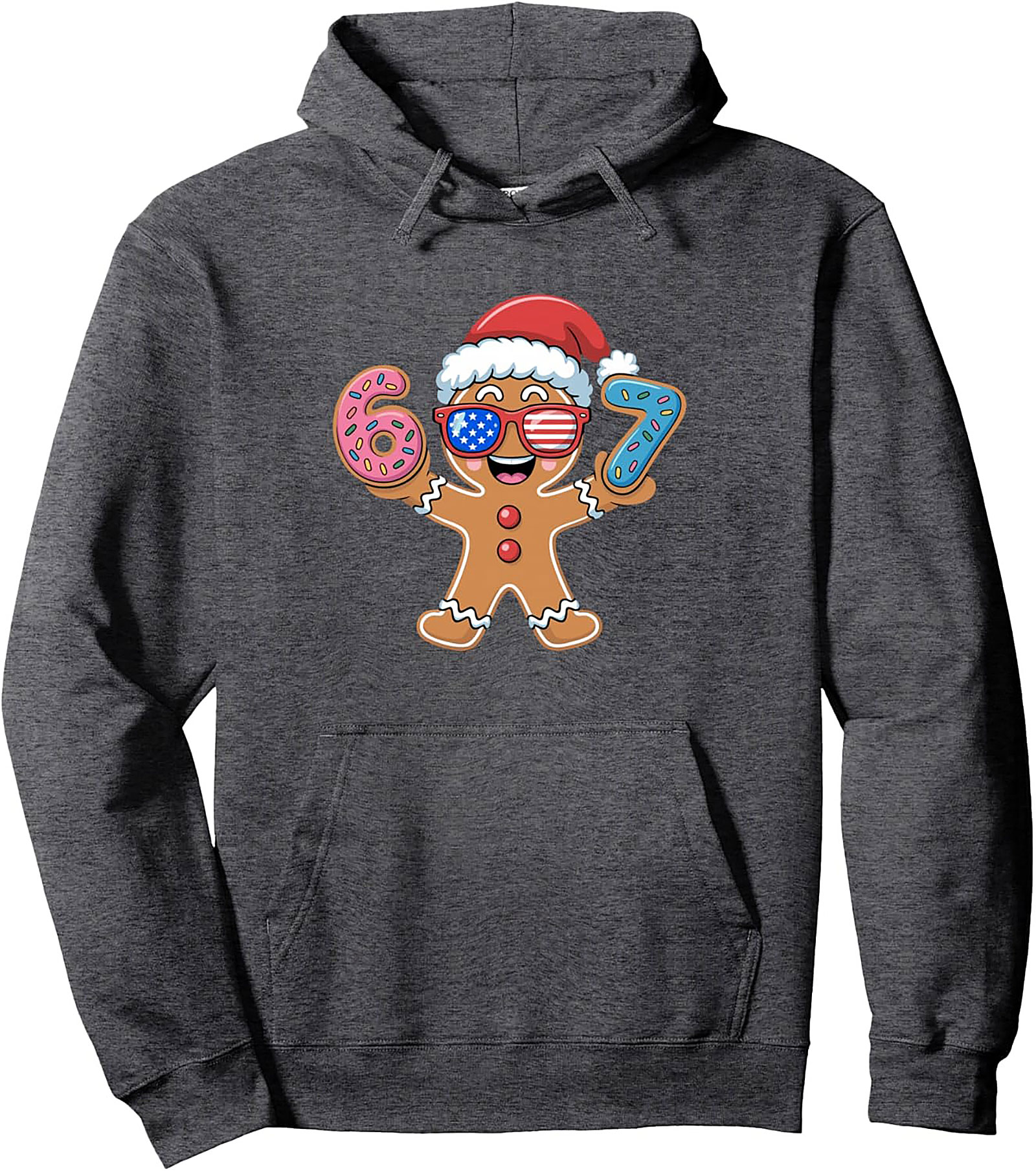 Gingerbread Man Christmas Birthday Pullover Hoodie