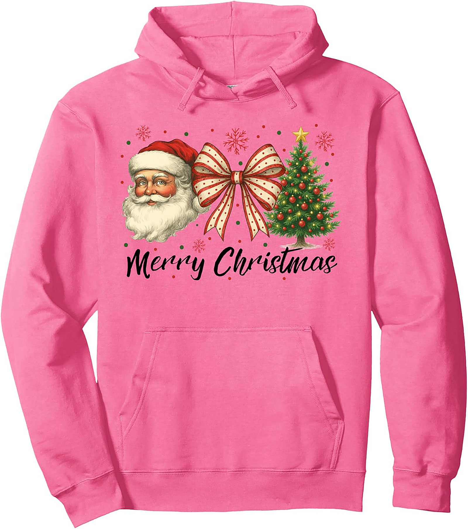 Festive Christmas Santa Pullover Hoodie