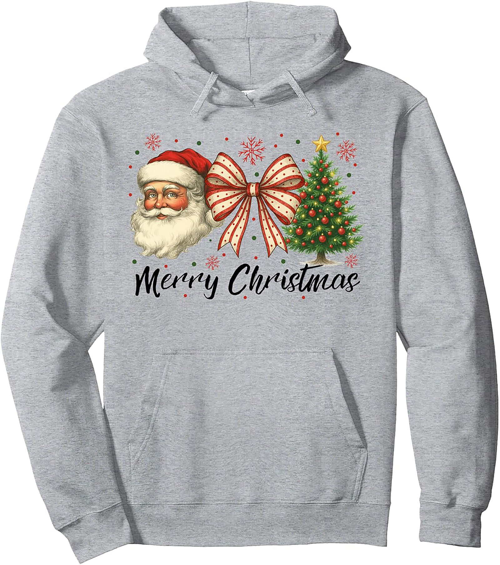 Festive Christmas Santa Pullover Hoodie