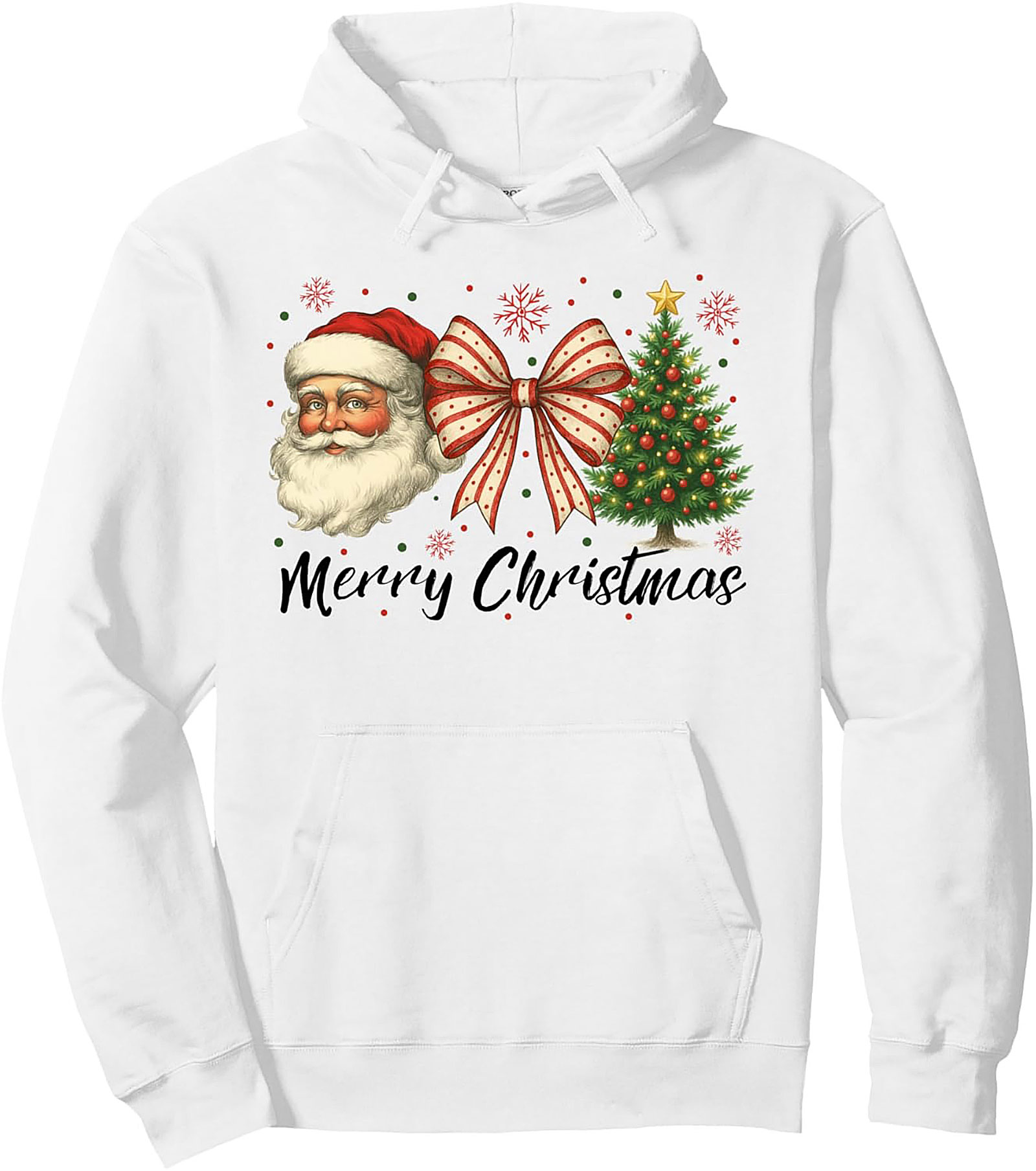 Festive Christmas Santa Pullover Hoodie