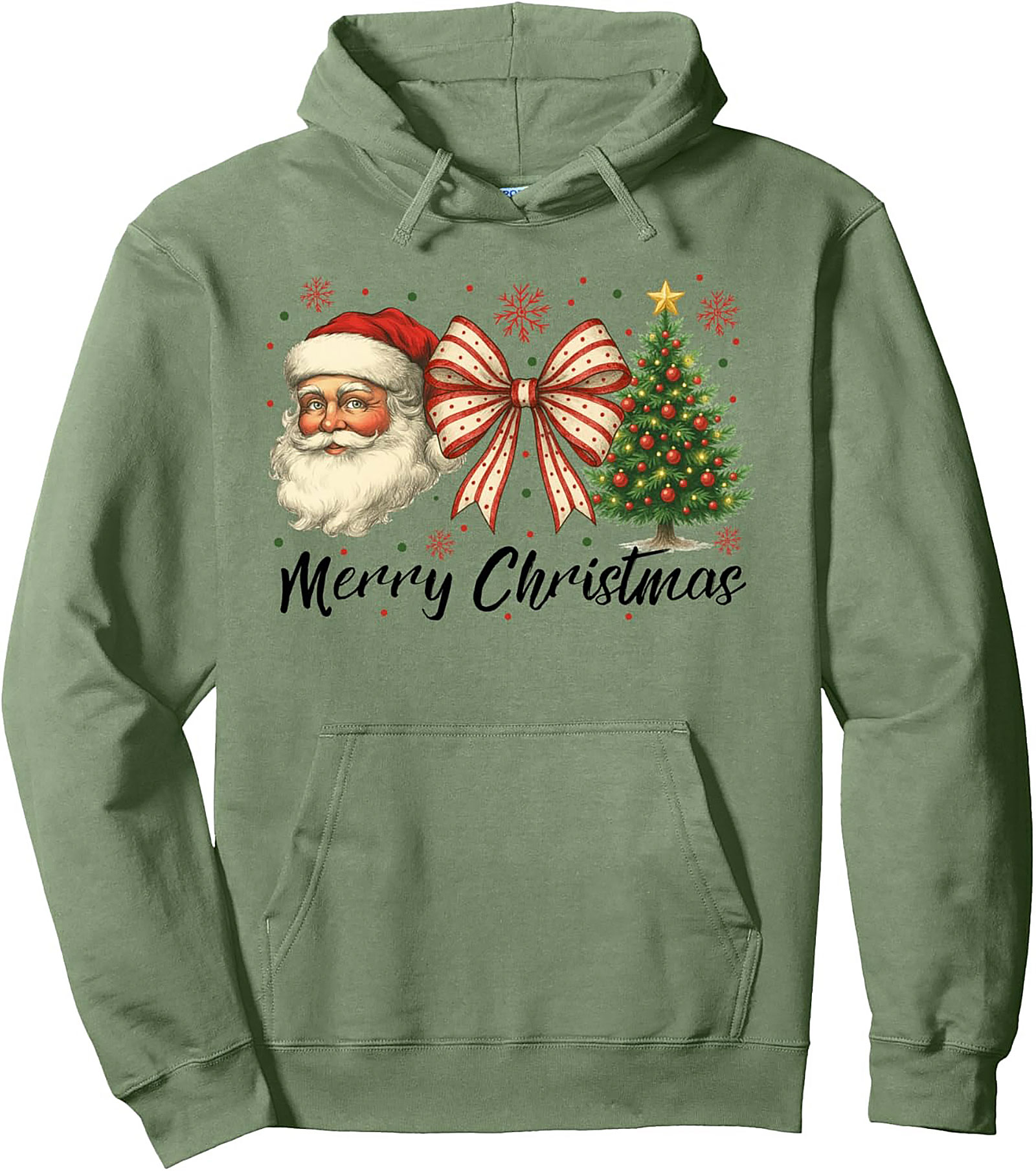 Festive Christmas Santa Pullover Hoodie