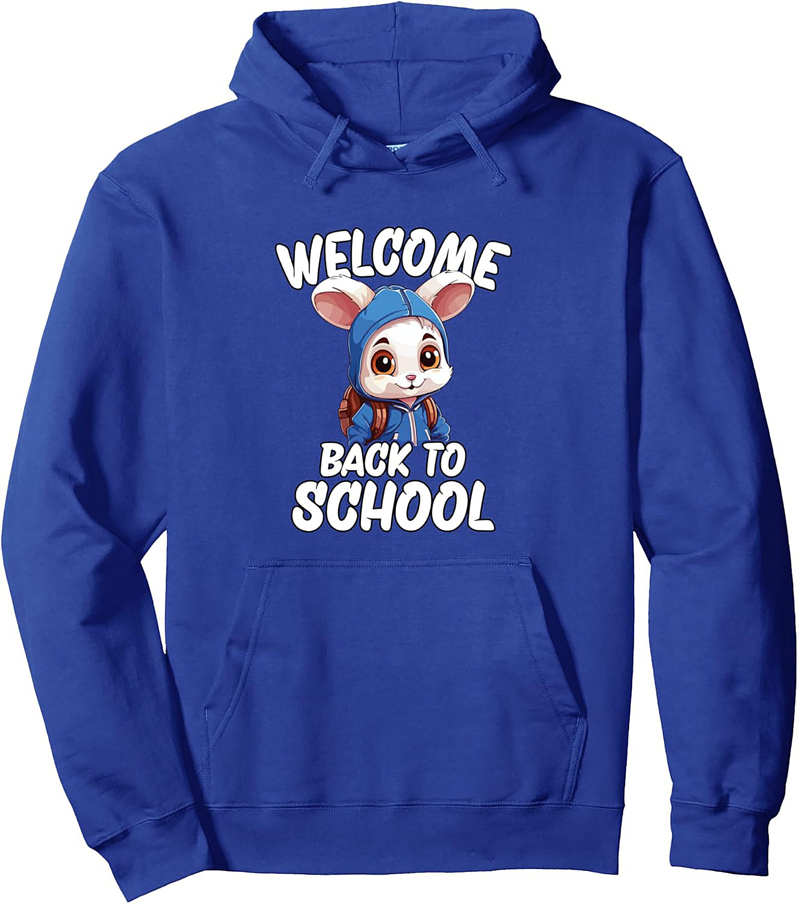 Welcome Back to School Rabbit Graphic Hoodie – Cozy Unisex Pullover