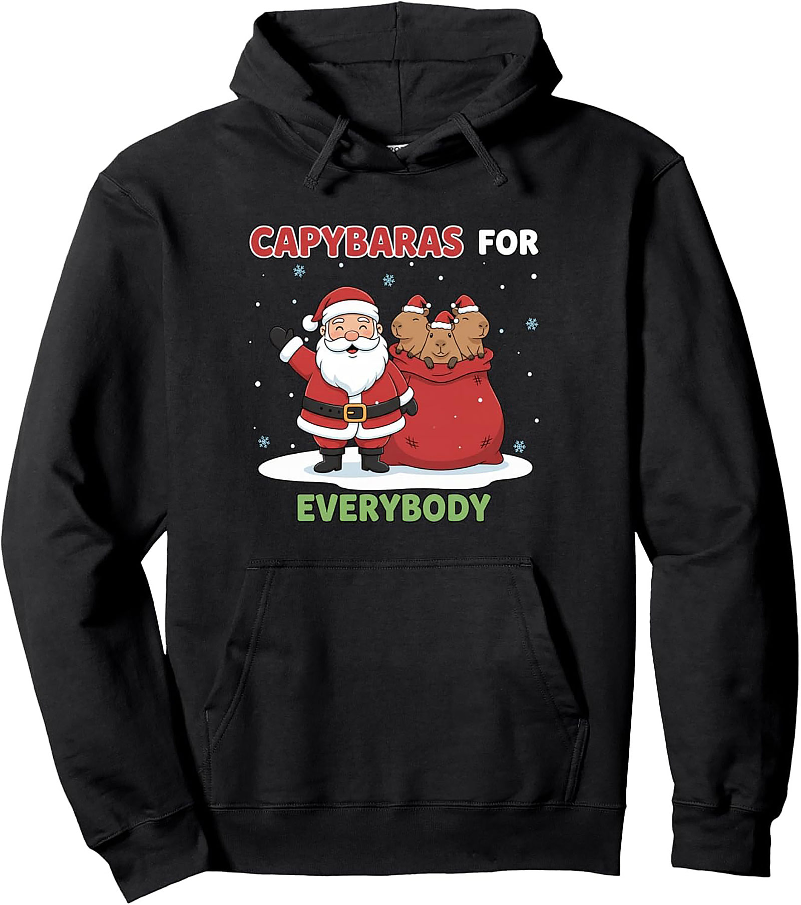 Capybara Christmas Hoodie Funny Holiday Pullover Gift
