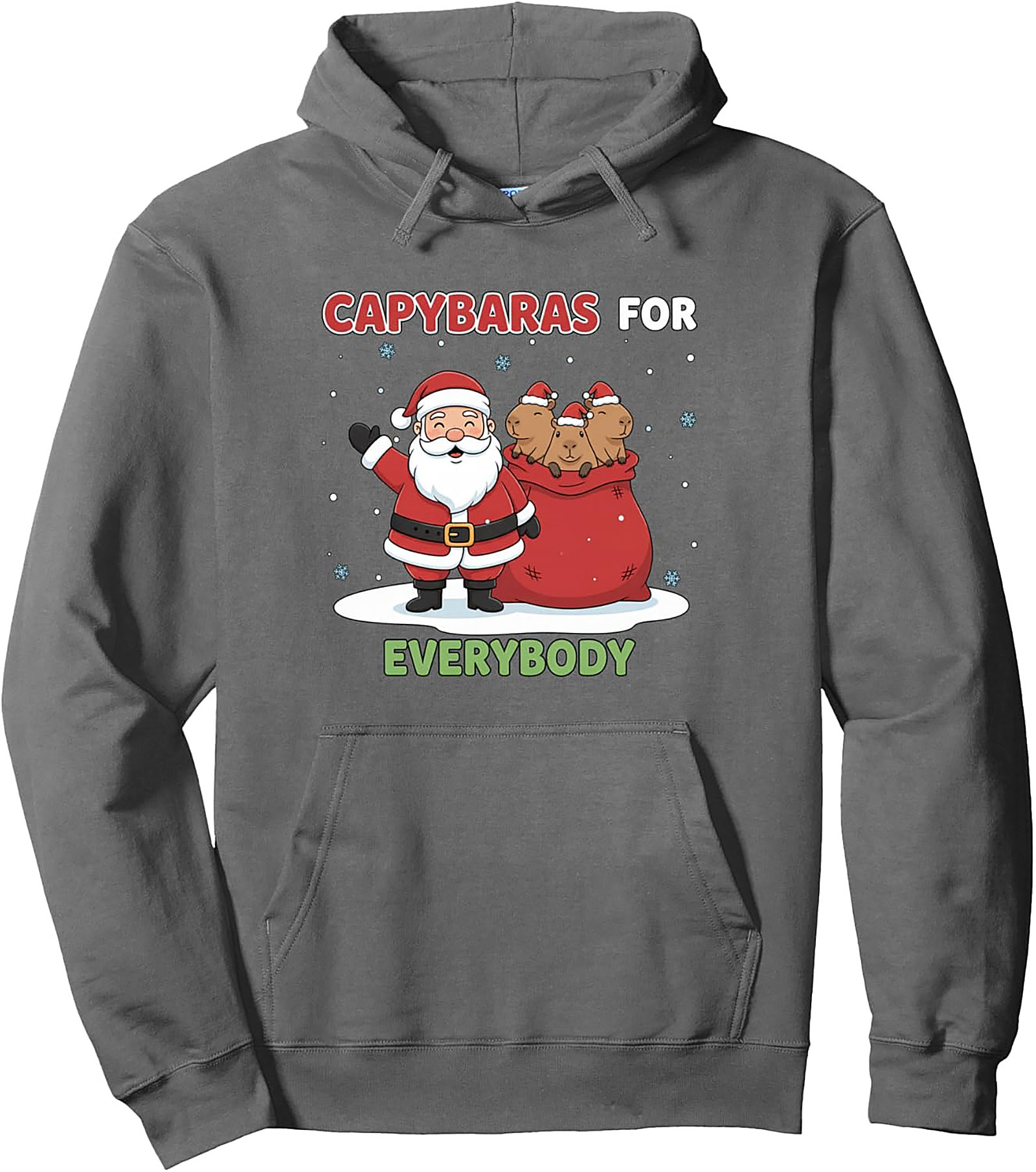 Capybara Christmas Hoodie Funny Holiday Pullover Gift