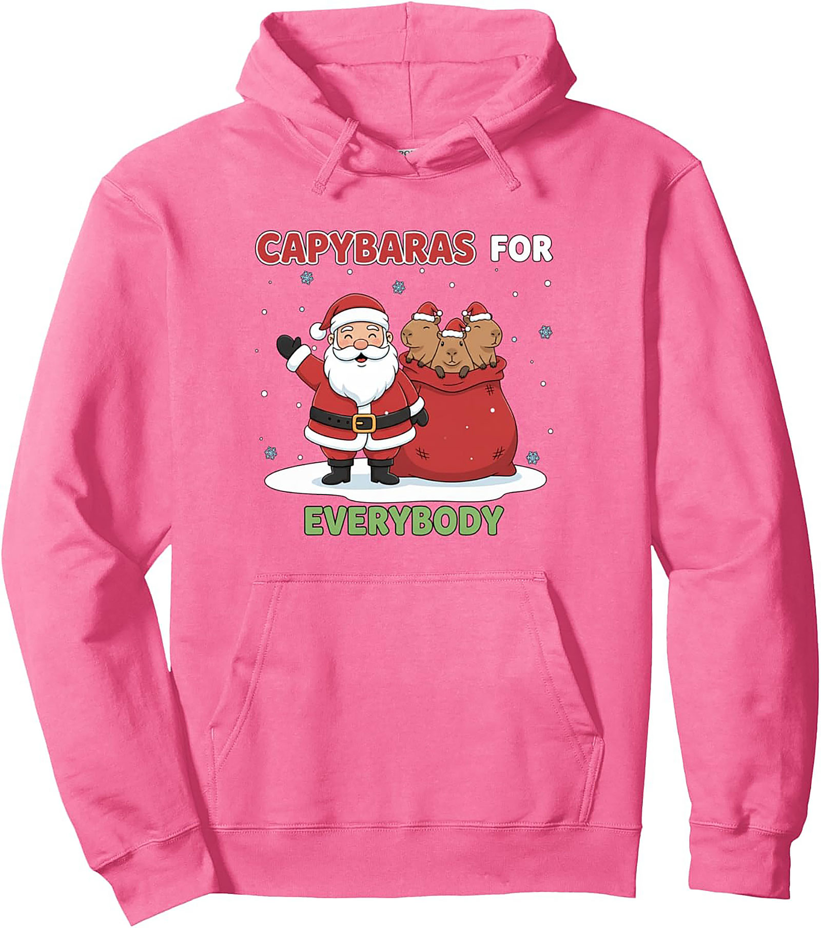 Capybara Christmas Hoodie Funny Holiday Pullover Gift