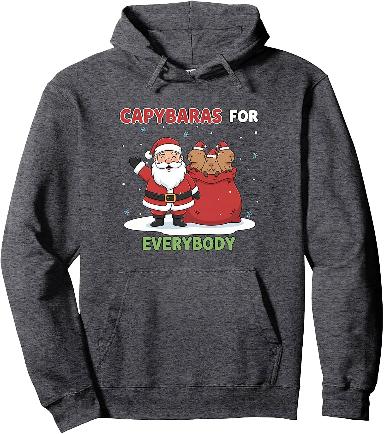 Capybara Christmas Hoodie Funny Holiday Pullover Gift