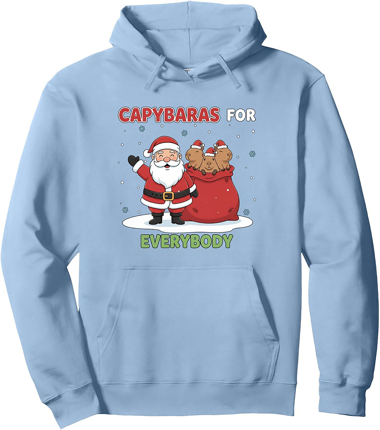 Capybara Christmas Hoodie Funny Holiday Pullover Gift