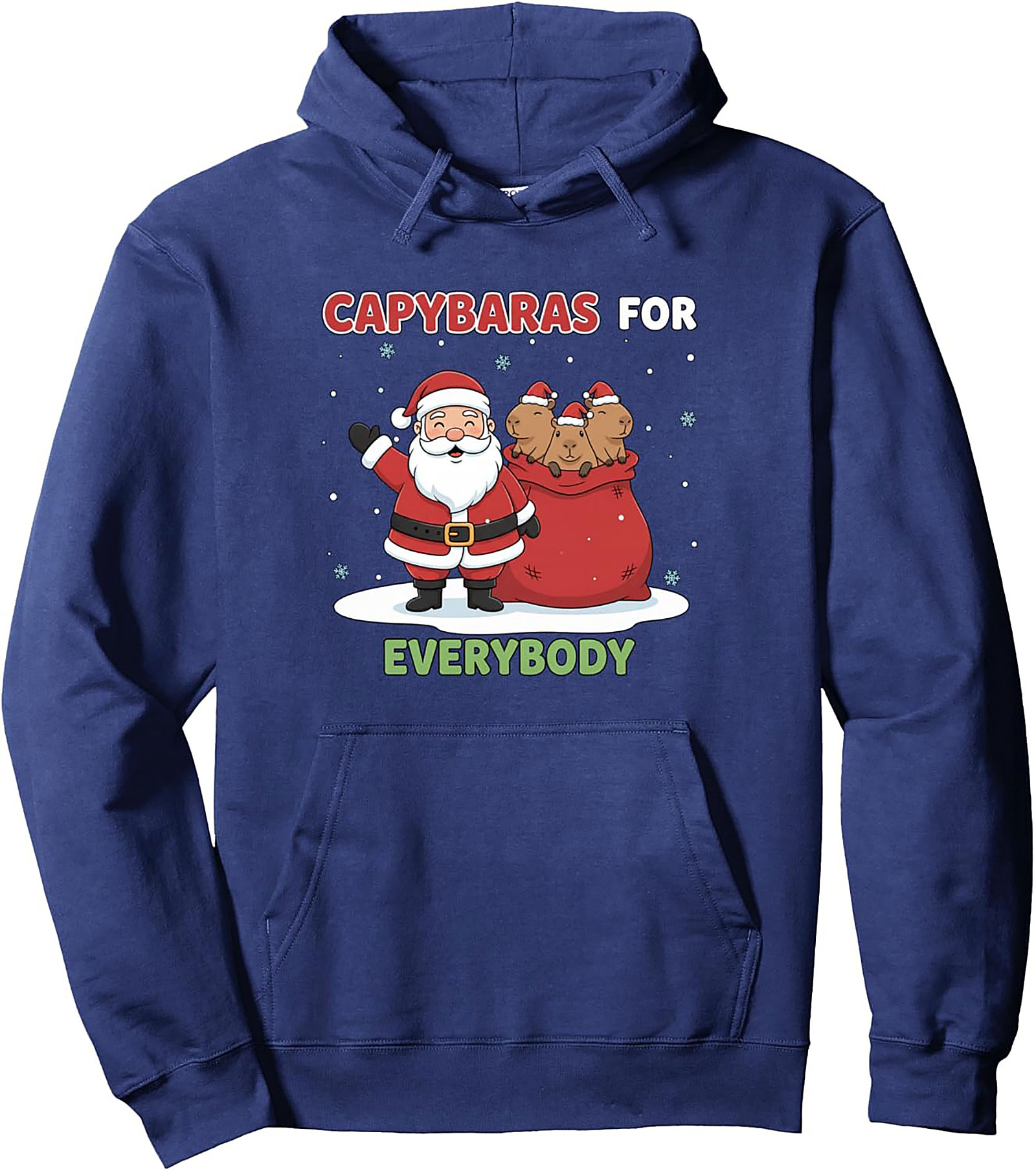 Capybara Christmas Hoodie Funny Holiday Pullover Gift