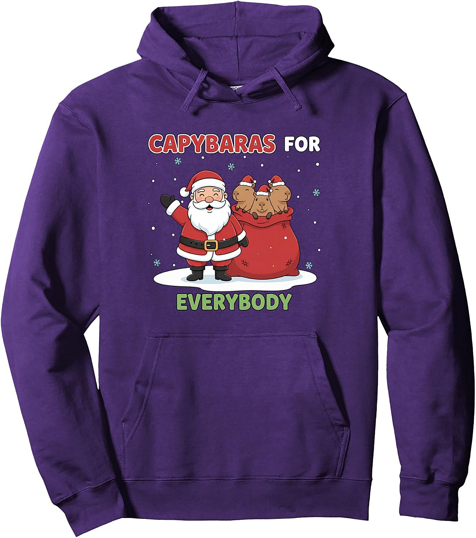 Capybara Christmas Hoodie Funny Holiday Pullover Gift