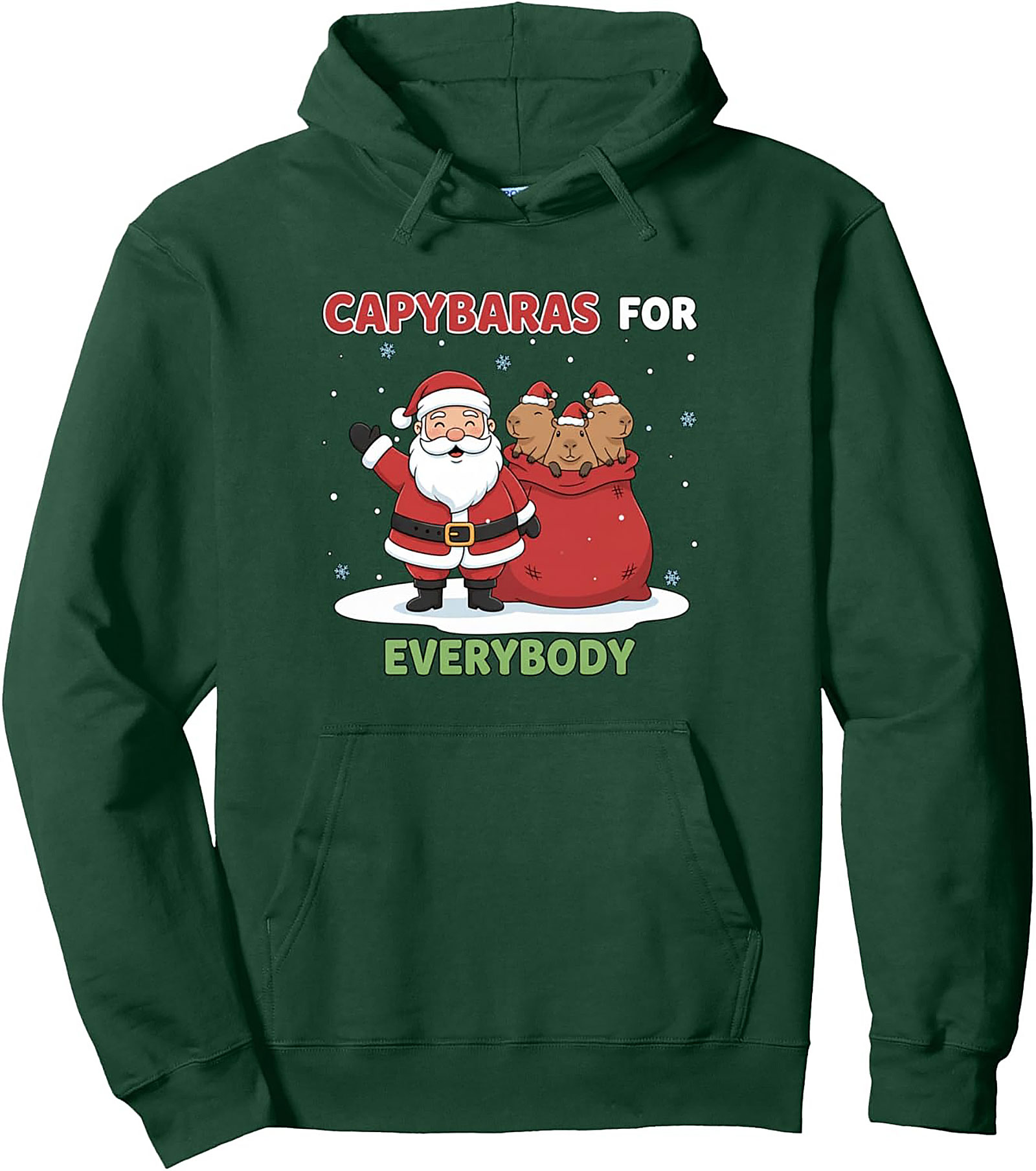 Capybara Christmas Hoodie Funny Holiday Pullover Gift