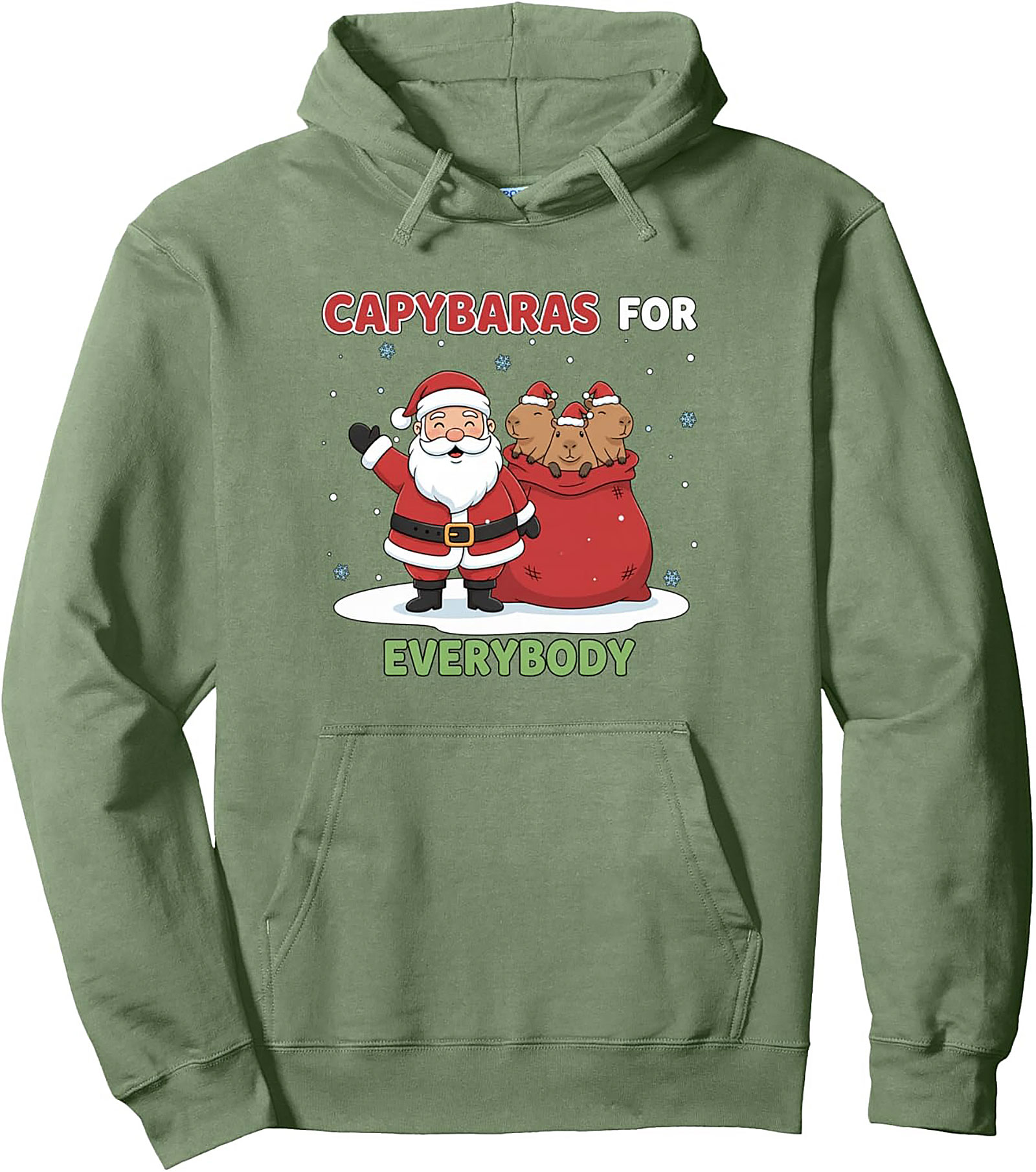 Capybara Christmas Hoodie Funny Holiday Pullover Gift