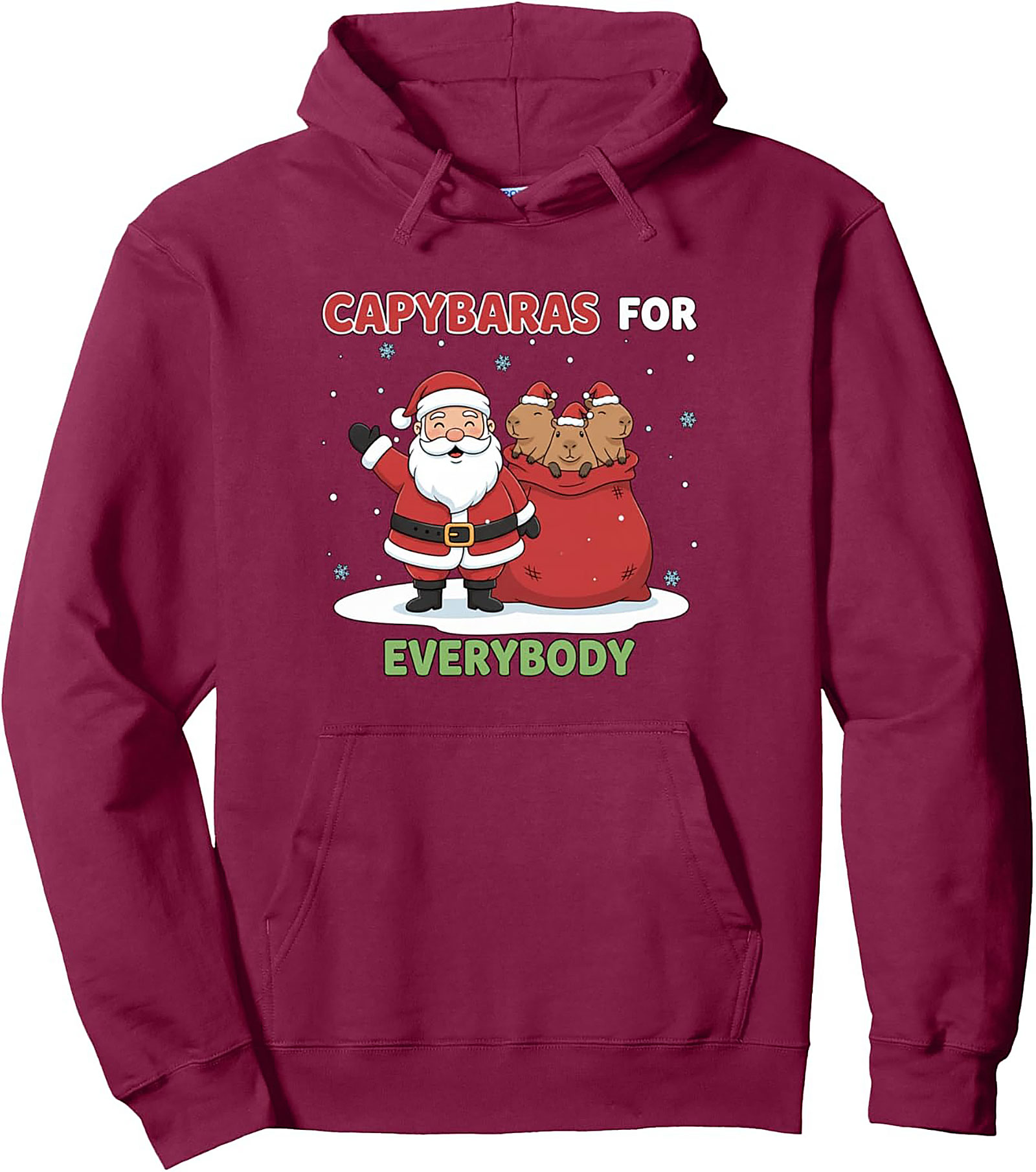 Capybara Christmas Hoodie Funny Holiday Pullover Gift