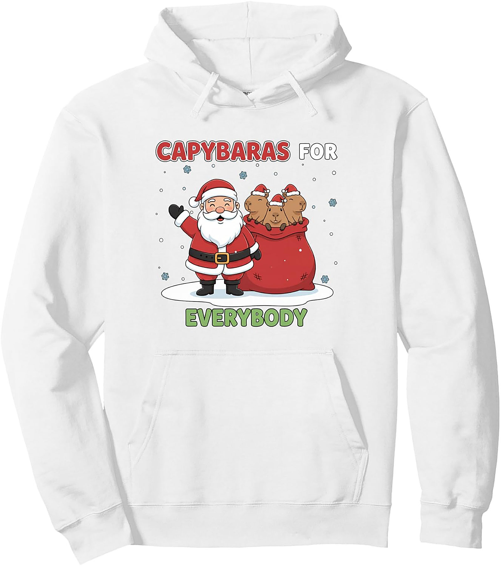 Capybara Christmas Hoodie Funny Holiday Pullover Gift