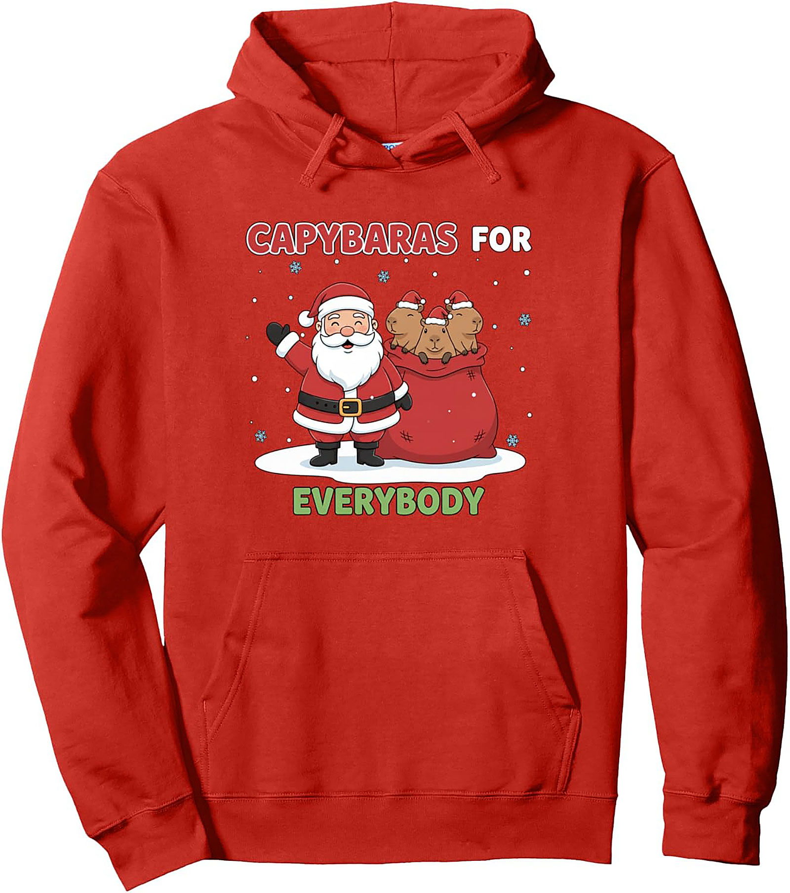 Capybara Christmas Hoodie Funny Holiday Pullover Gift
