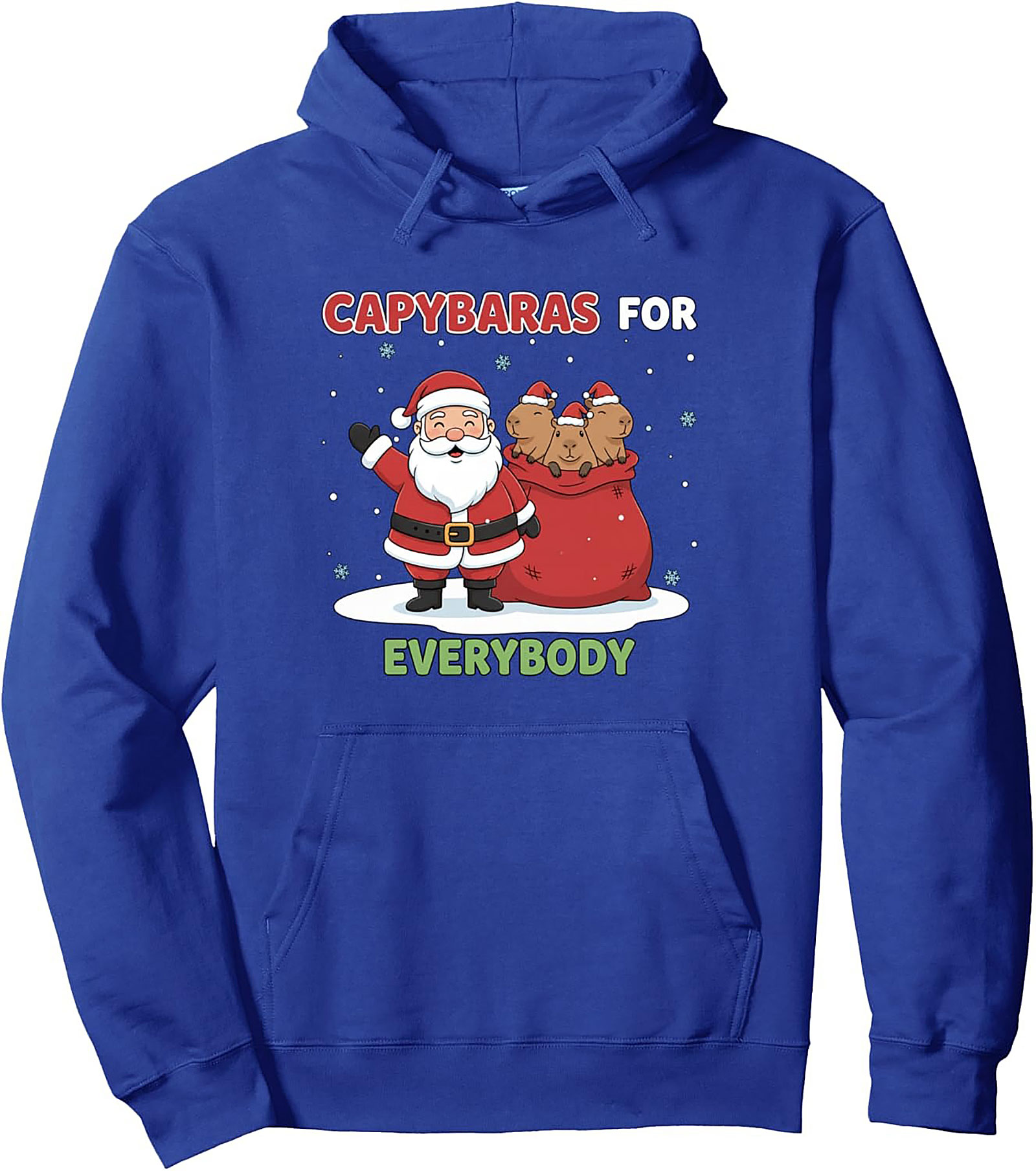Capybara Christmas Hoodie Funny Holiday Pullover Gift