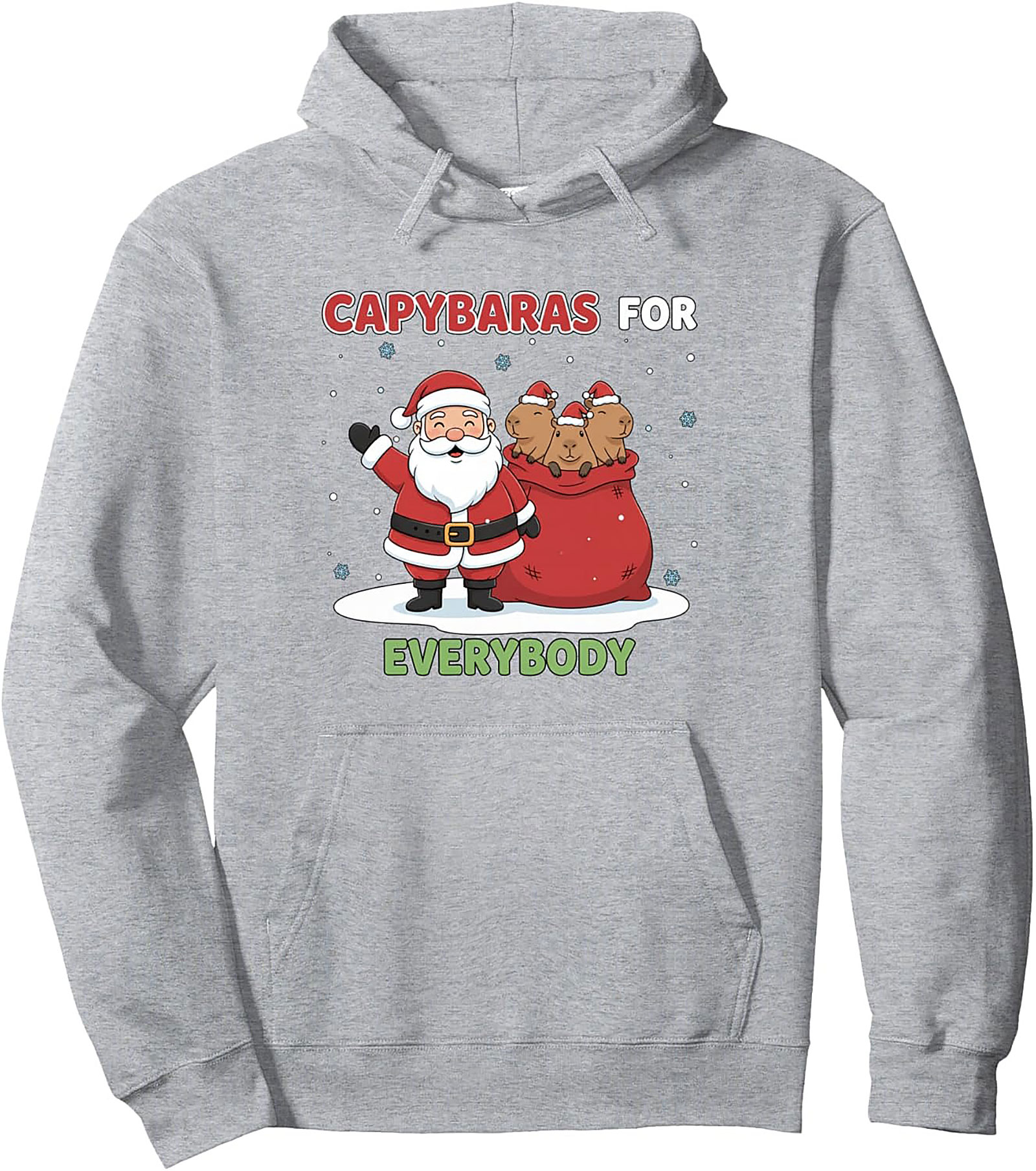 Capybara Christmas Hoodie Funny Holiday Pullover Gift