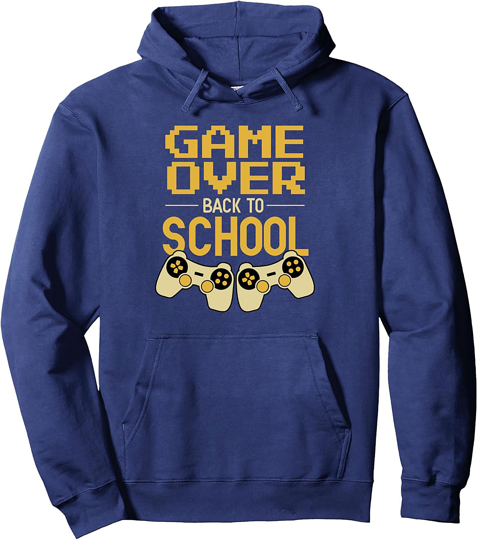 Game Over Back to School Graphic Hoodie | Funny Gaming Pullover